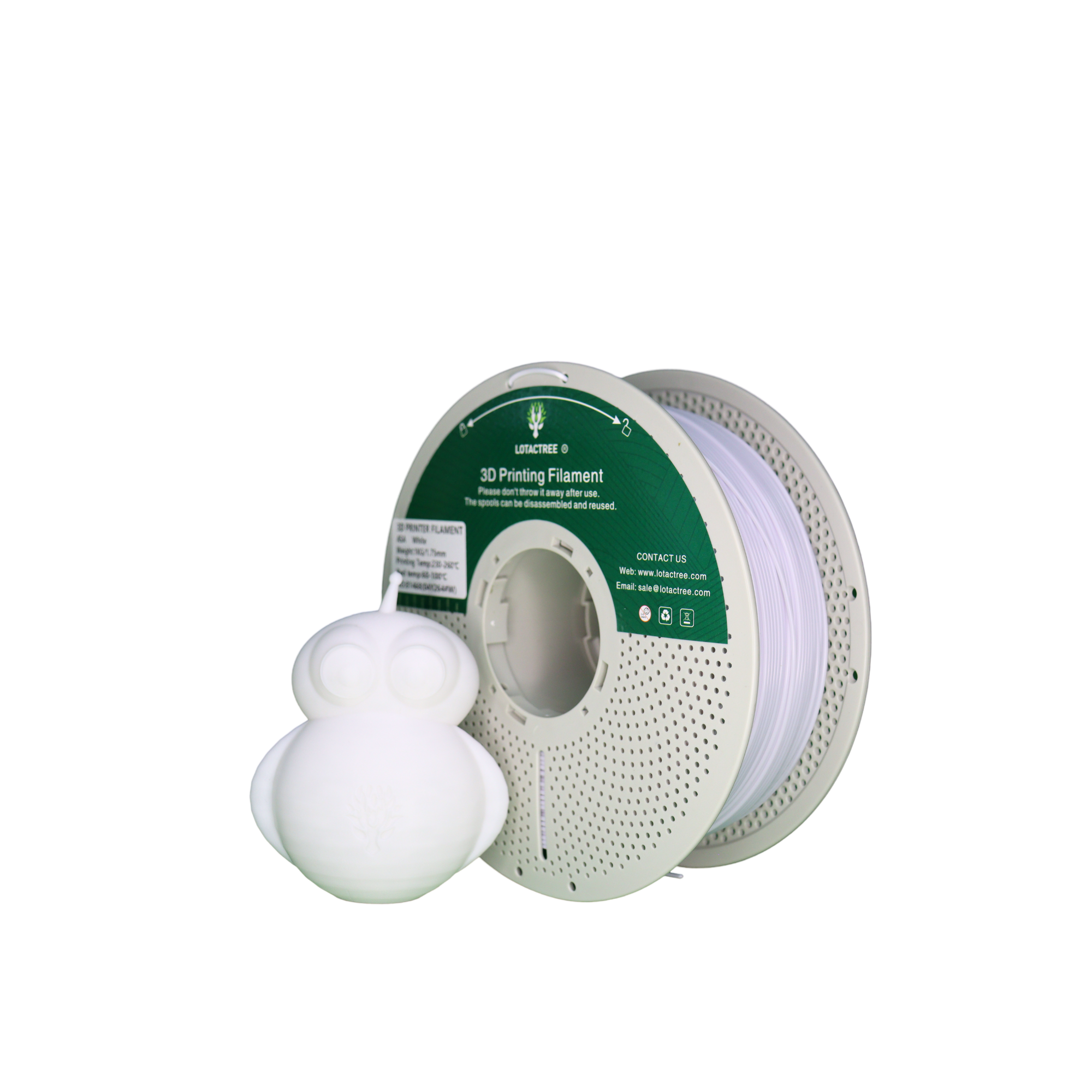 ASA - Snowy White - 1Kg - Bobina - Lotactree