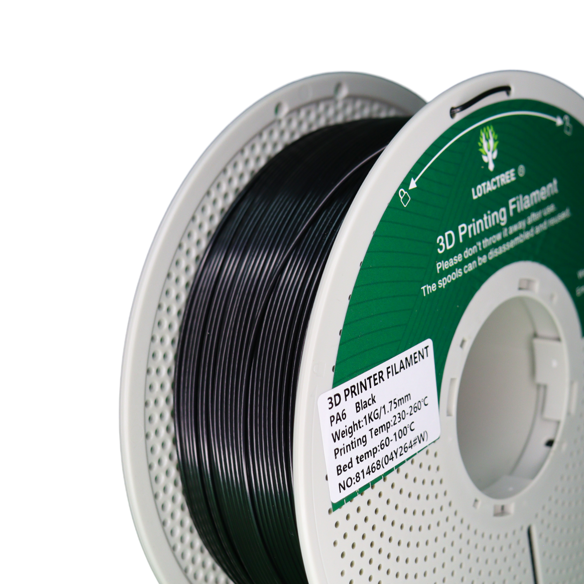 Nylon/PA6 EASE - Black - 1Kg - Bobina - Lotactree
