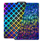 Placa Holográfica Rainbow Gear + Plaid 257×257 mm – Bambu Lab X1 / P1 / P2 / X2 / A1