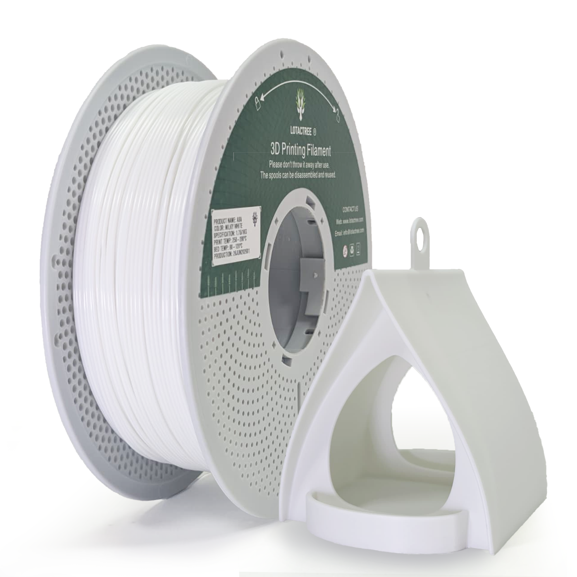 ASA - Milky White - 1Kg - Bobina - Lotactree