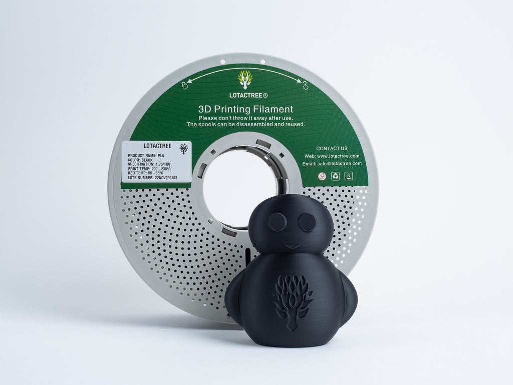 PLA - Black - 1Kg - Bobina - Lotactree