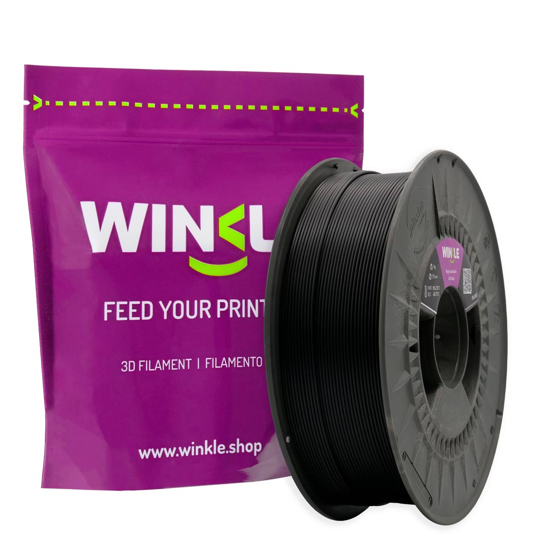 PLA HD - Negro Azabache / Jet Black - 1Kg - Bobina - Winkle
