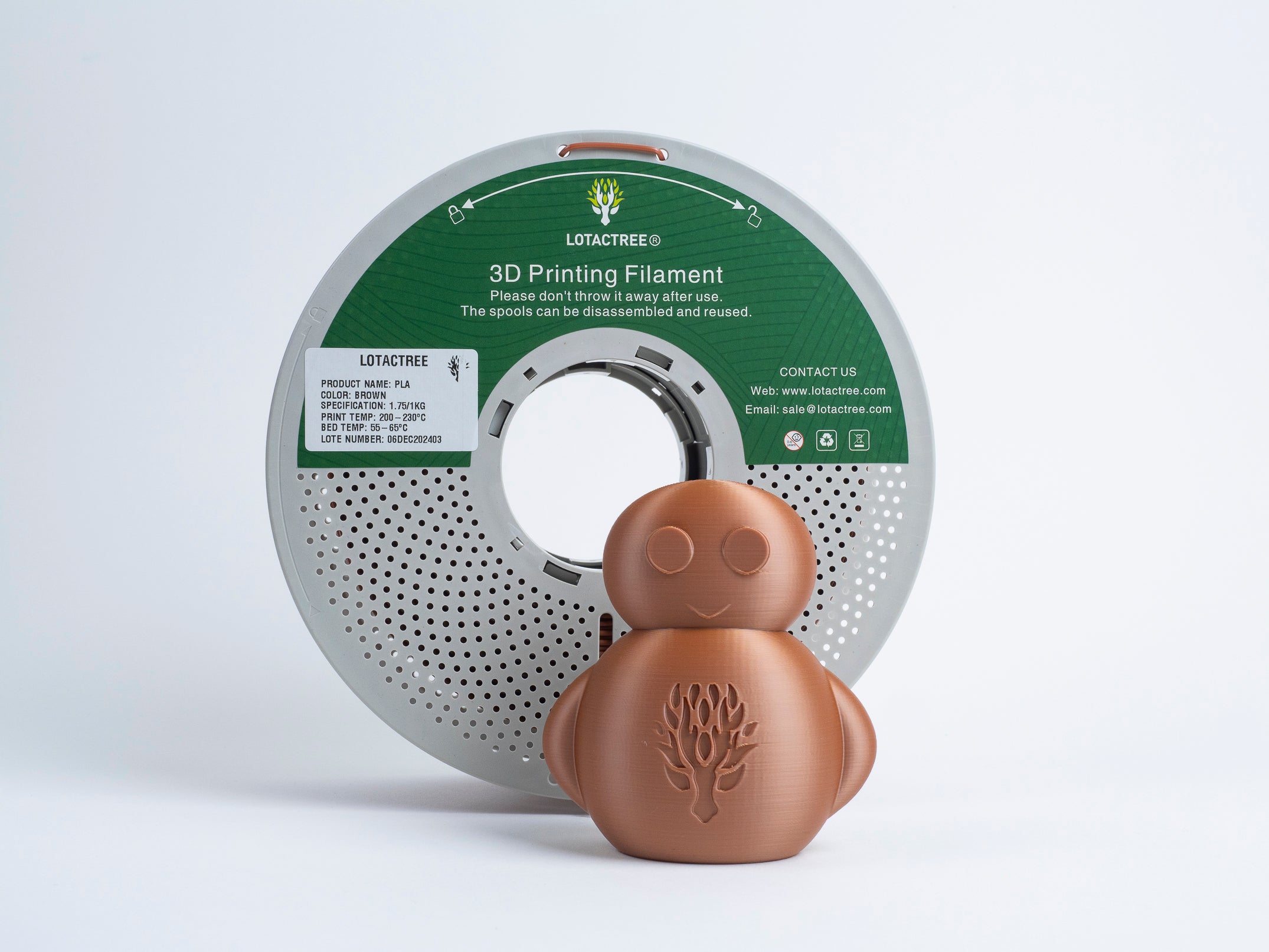 PLA - Brown - 1Kg - Bobina - Lotactree