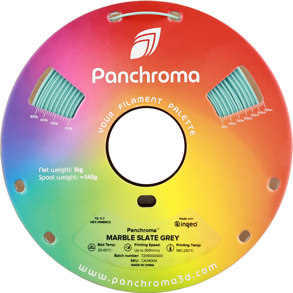 PLA Marble - Slate Grey - 1Kg - Bobina - Polymaker Panchroma