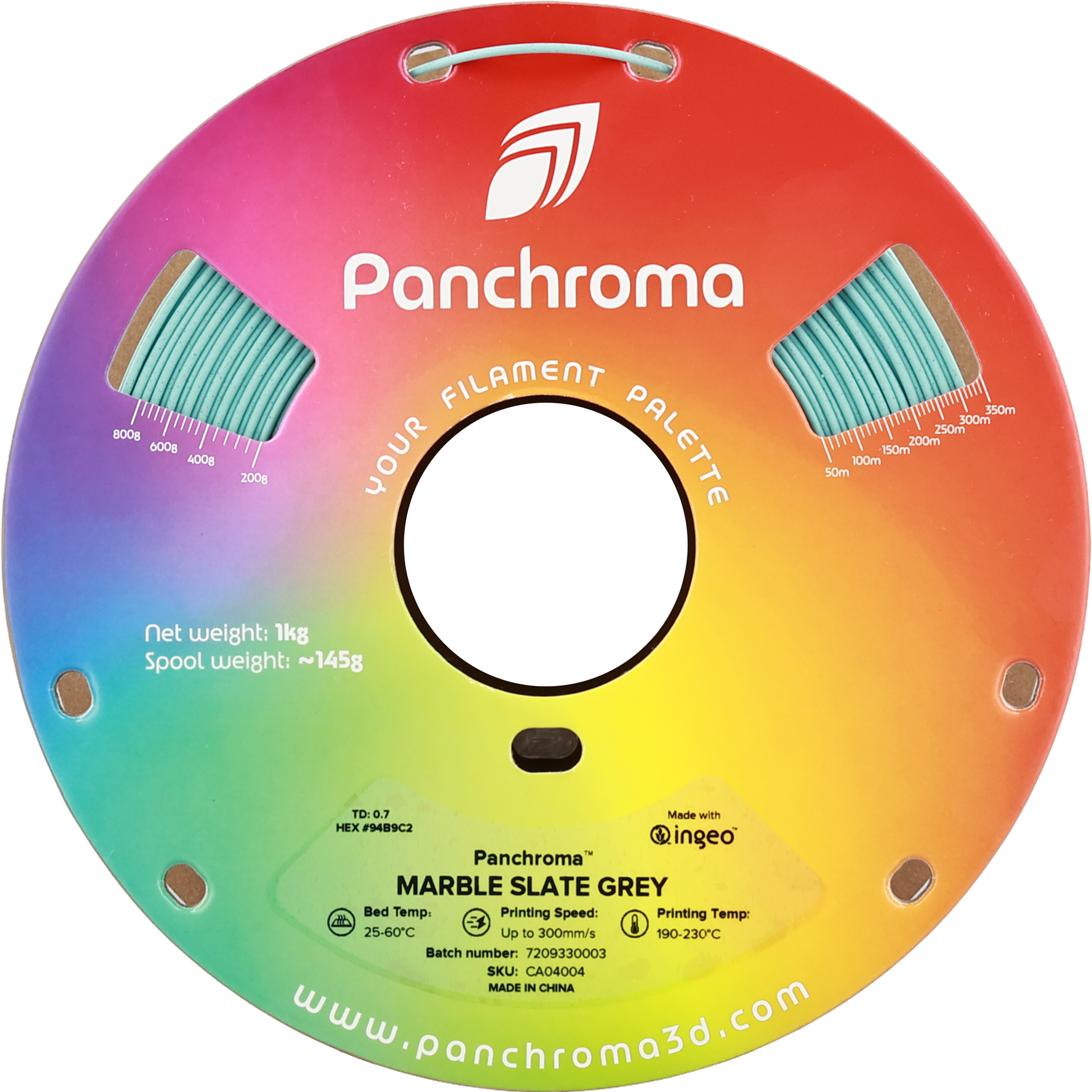 PLA Marble - Slate Grey - 1Kg - Bobina - Polymaker Panchroma