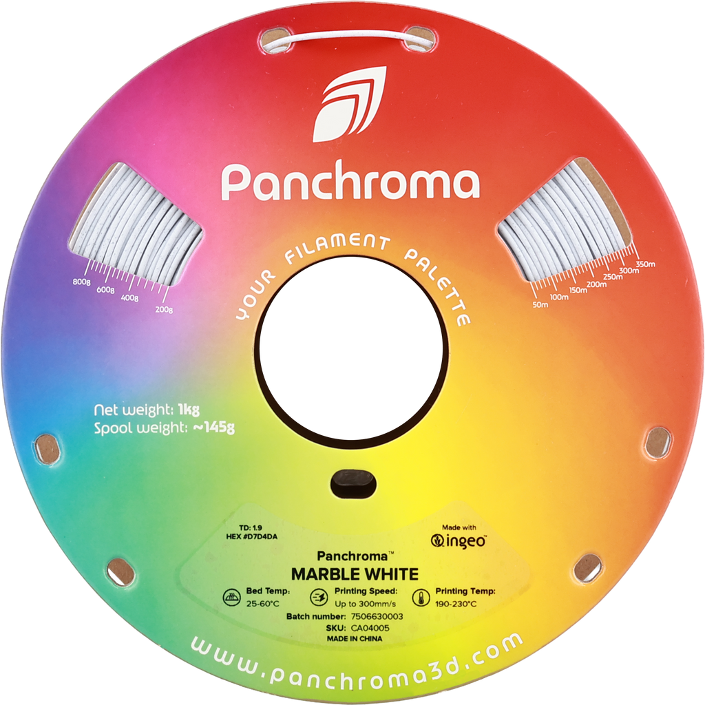 PLA Marble - White - 1Kg - Bobina - Polymaker Panchroma