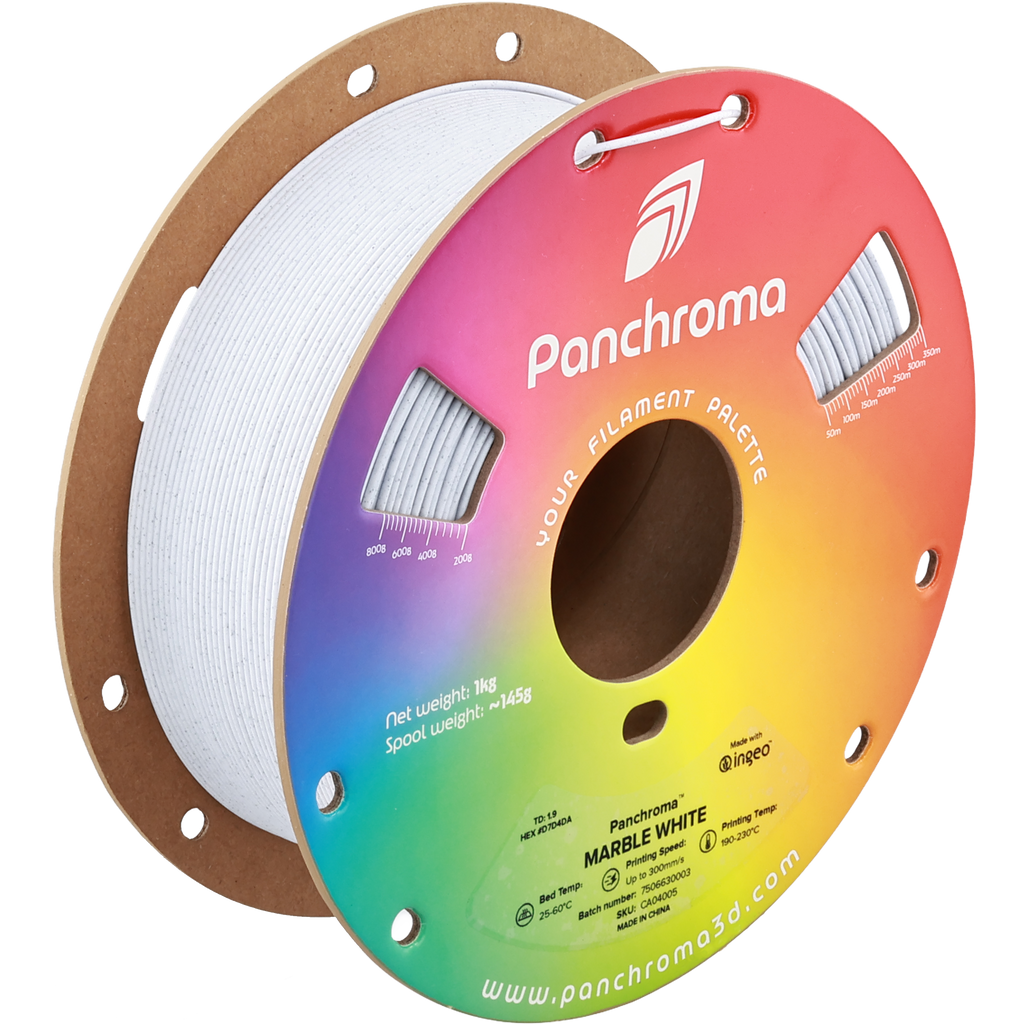PLA Marble - White - 1Kg - Bobina - Polymaker Panchroma