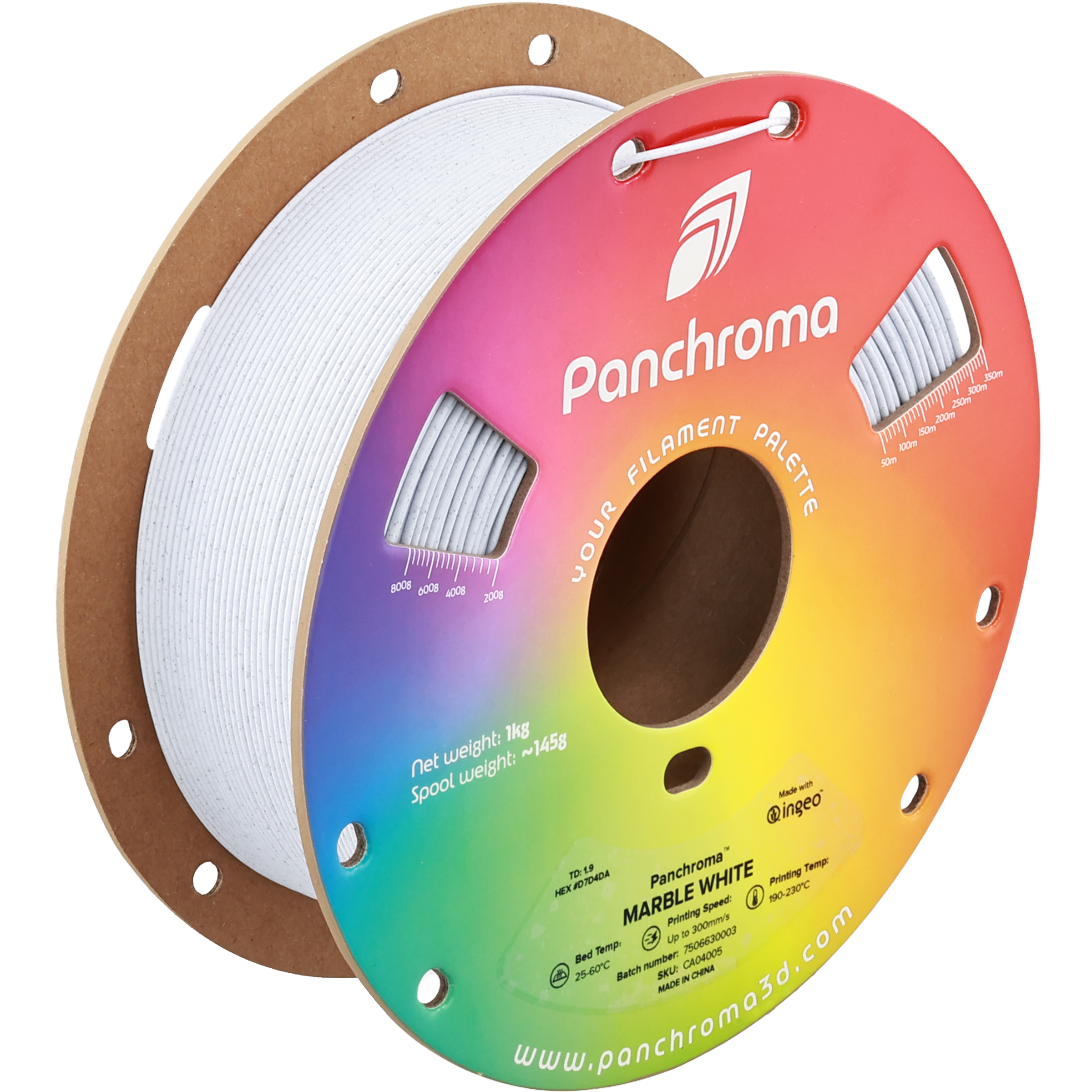 PLA Marble - White - 1Kg - Bobina - Polymaker Panchroma
