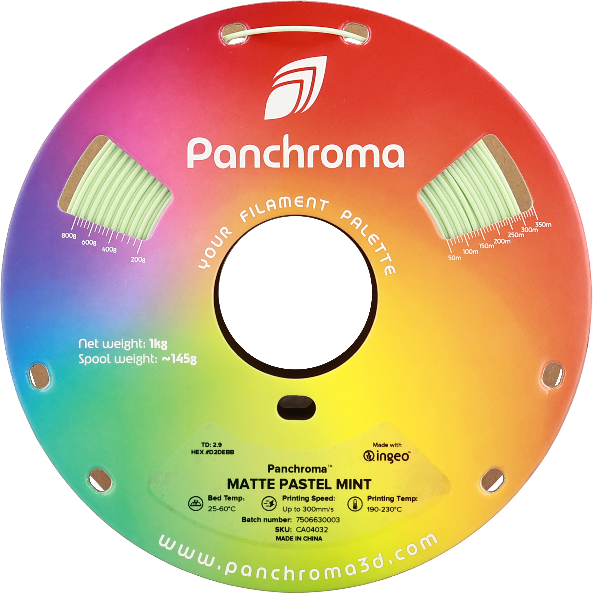 PLA Matte Pastel - Mint - 1Kg - Bobina - Polymaker Panchroma