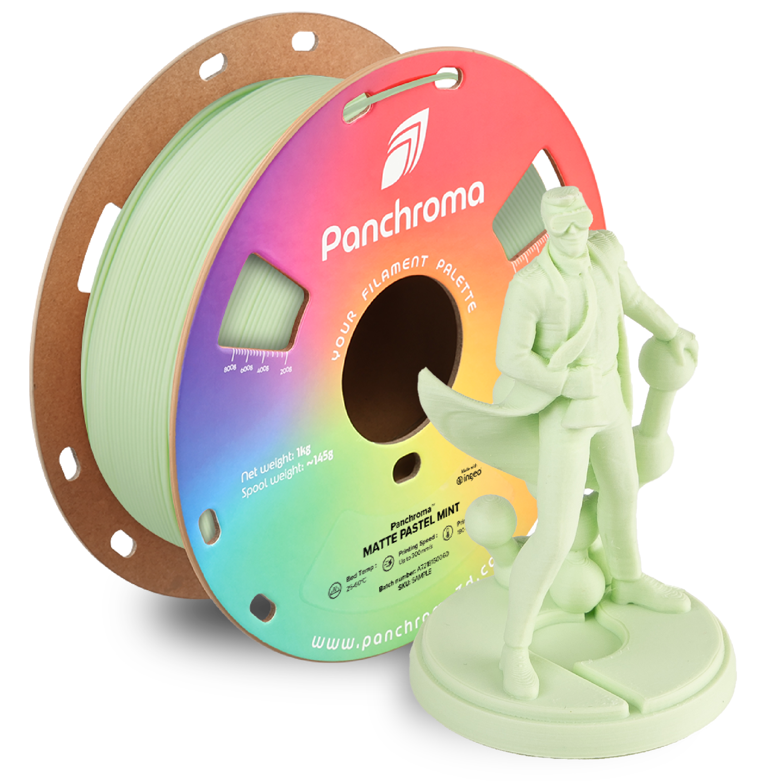 PLA Matte Pastel - Mint - 1Kg - Bobina - Polymaker Panchroma