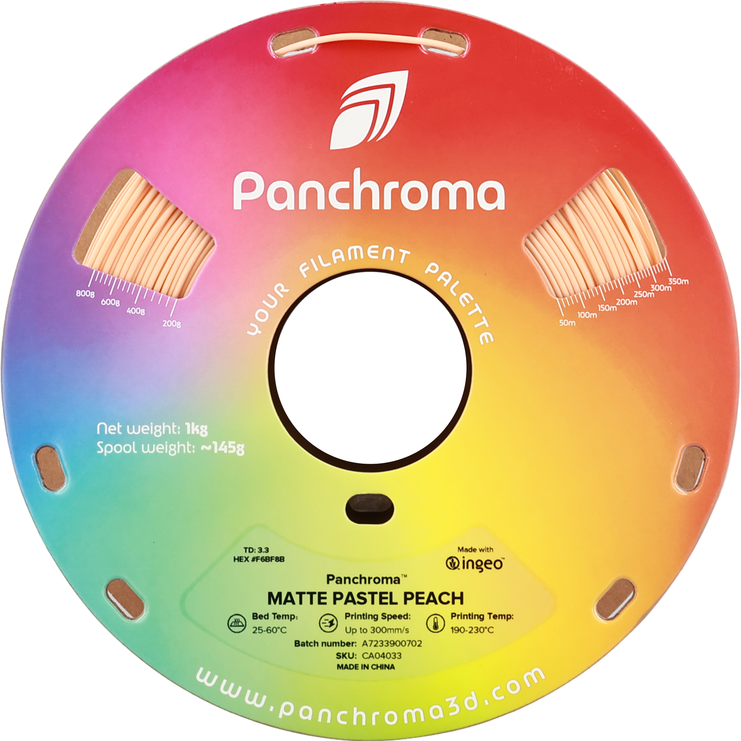 PLA Matte Pastel - Peach - 1Kg - Bobina - Polymaker Panchroma