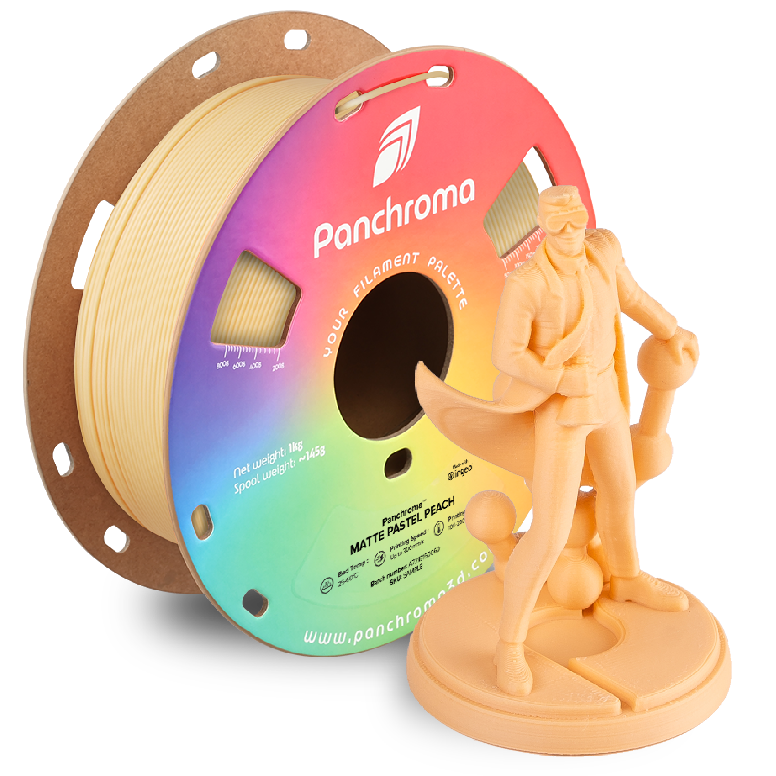 PLA Matte Pastel - Peach - 1Kg - Bobina - Polymaker Panchroma