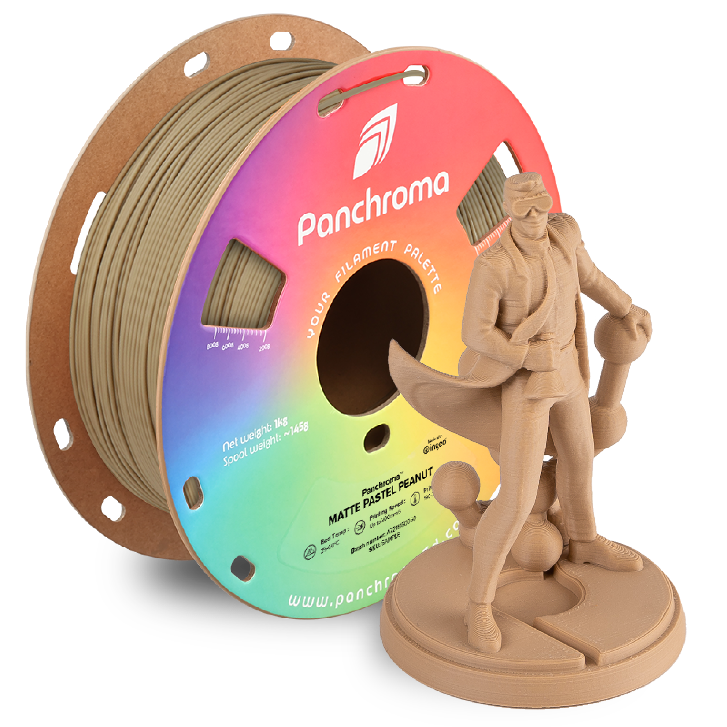 PLA Matte Pastel - Peanut - 1Kg - Bobina - Polymaker Panchroma