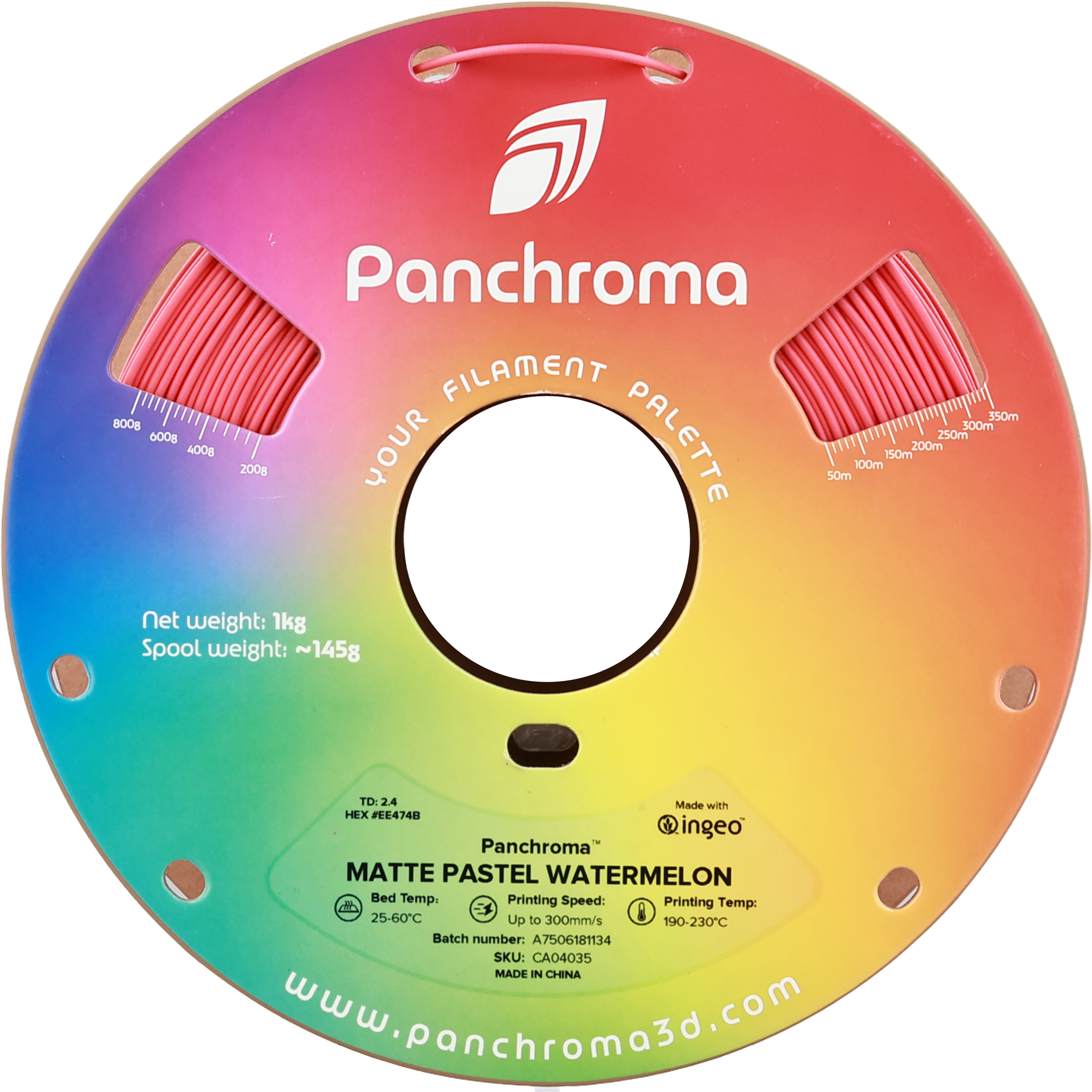 PLA Matte Pastel - Watermelon - 1Kg - Bobina - Polymaker Panchroma