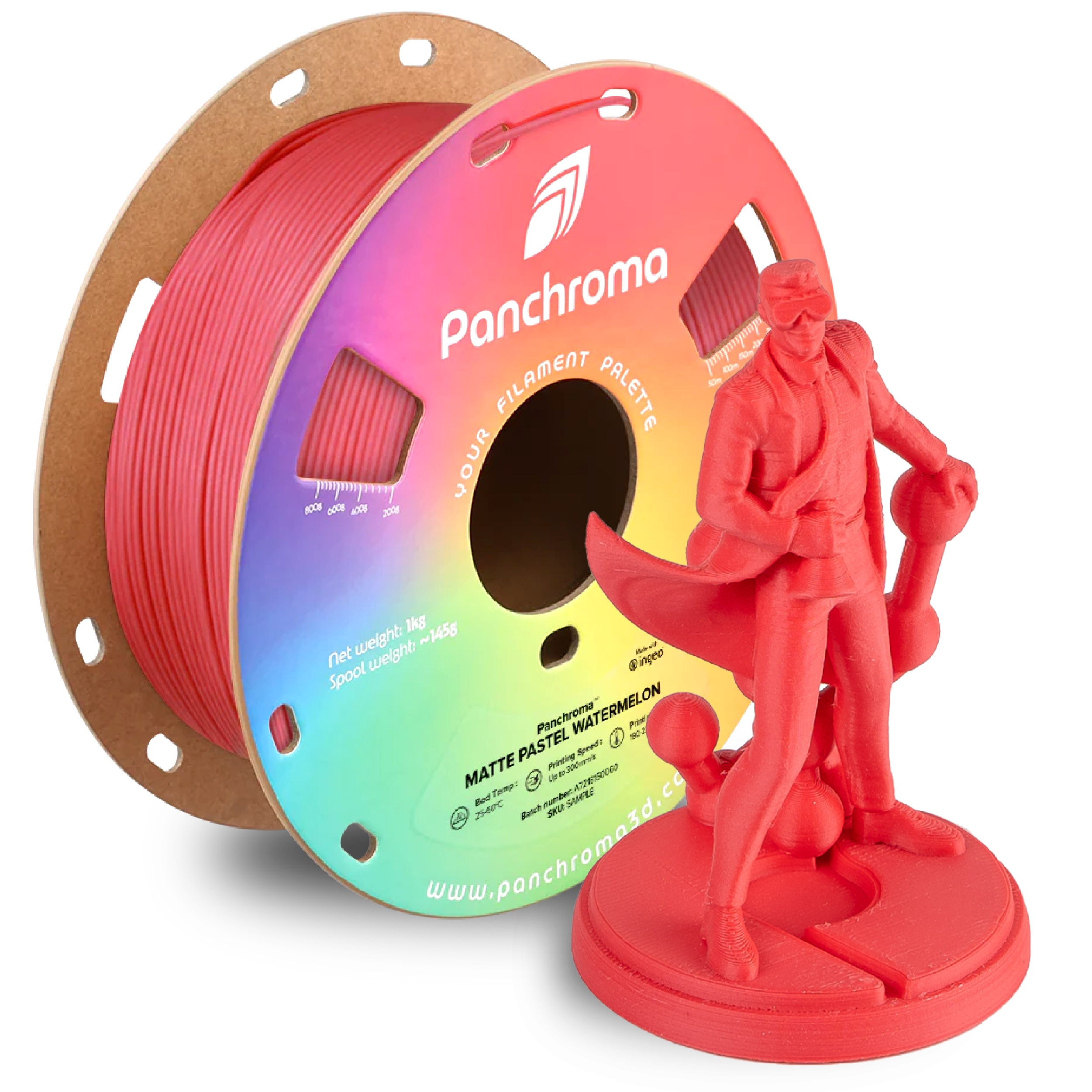 PLA Matte Pastel - Watermelon - 1Kg - Bobina - Polymaker Panchroma