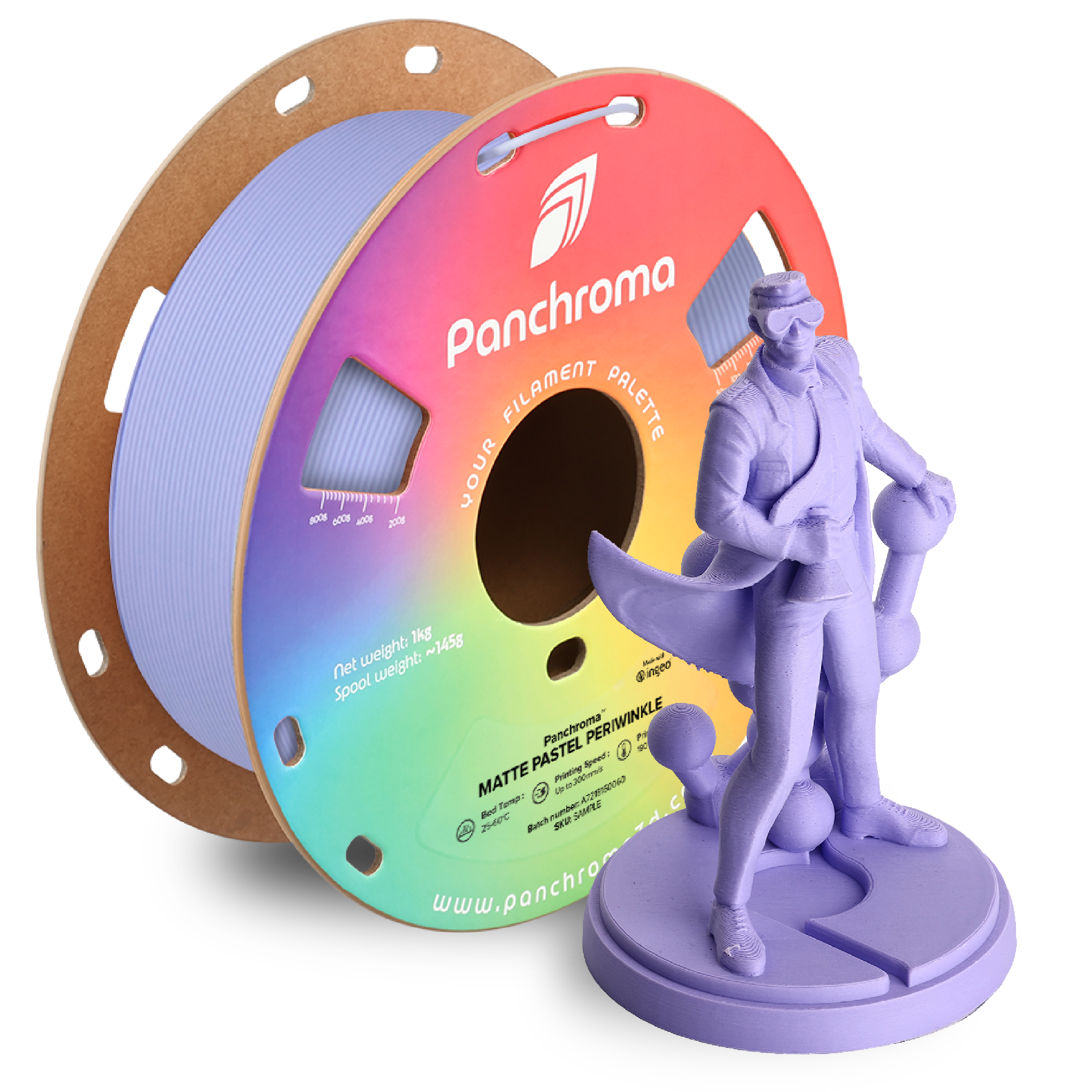 PLA Matte Pastel - Periwinkle - 1Kg - Bobina - Polymaker Panchroma
