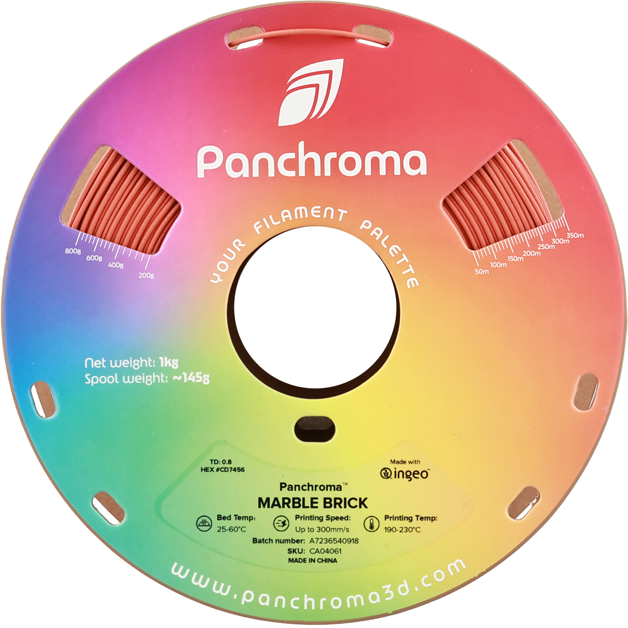 PLA Marble - Brick - 1Kg - Bobina - Polymaker Panchroma
