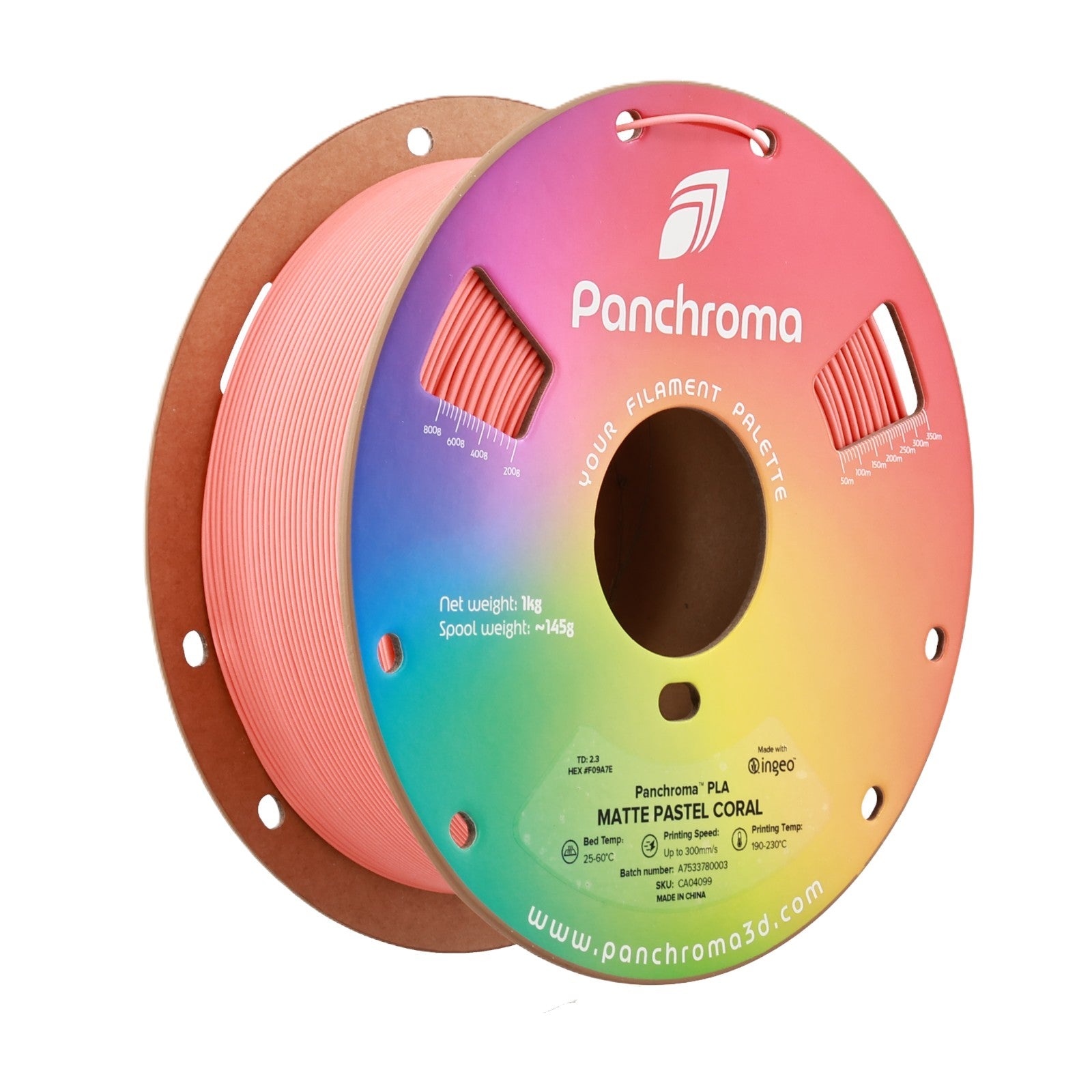 PLA Matte Pastel - Coral - 1Kg - Bobina - Polymaker Panchroma