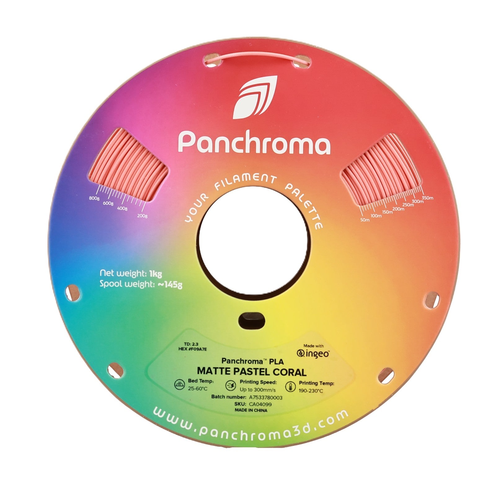 PLA Matte Pastel - Coral - 1Kg - Bobina - Polymaker Panchroma