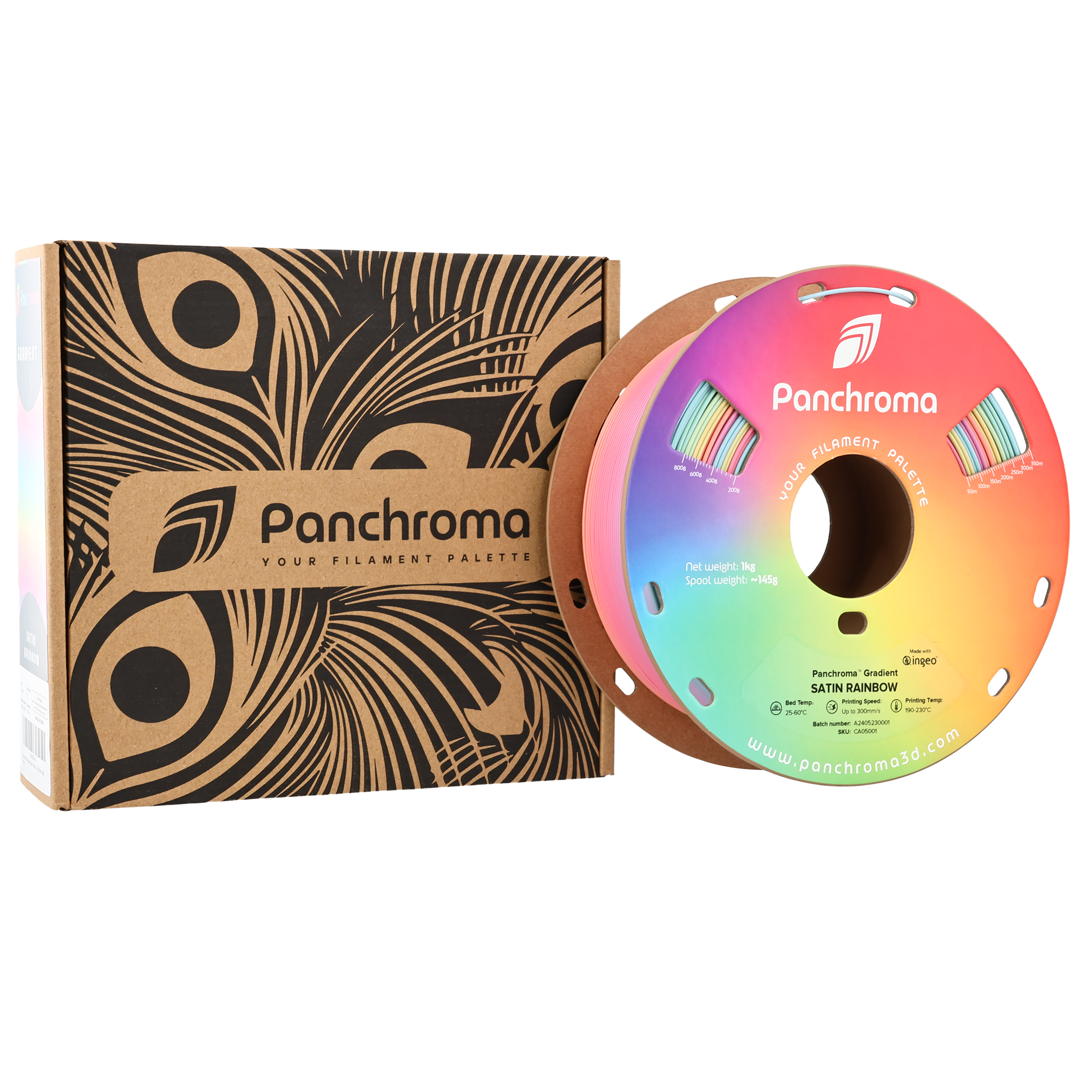 PLA Gradient Satin - Rainbow - 1Kg - Bobina - Polymaker Panchroma