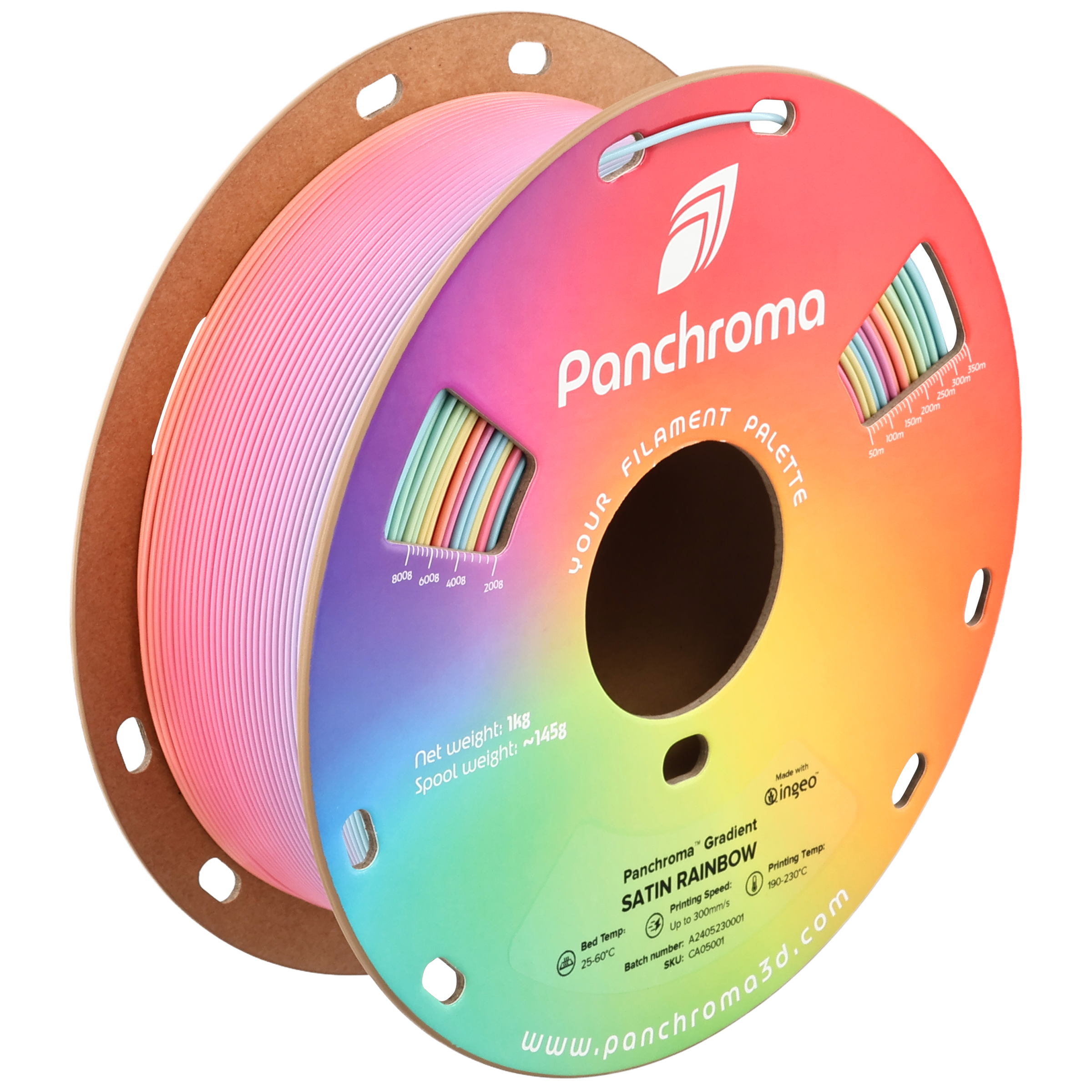 PLA Gradient Satin - Rainbow - 1Kg - Bobina - Polymaker Panchroma
