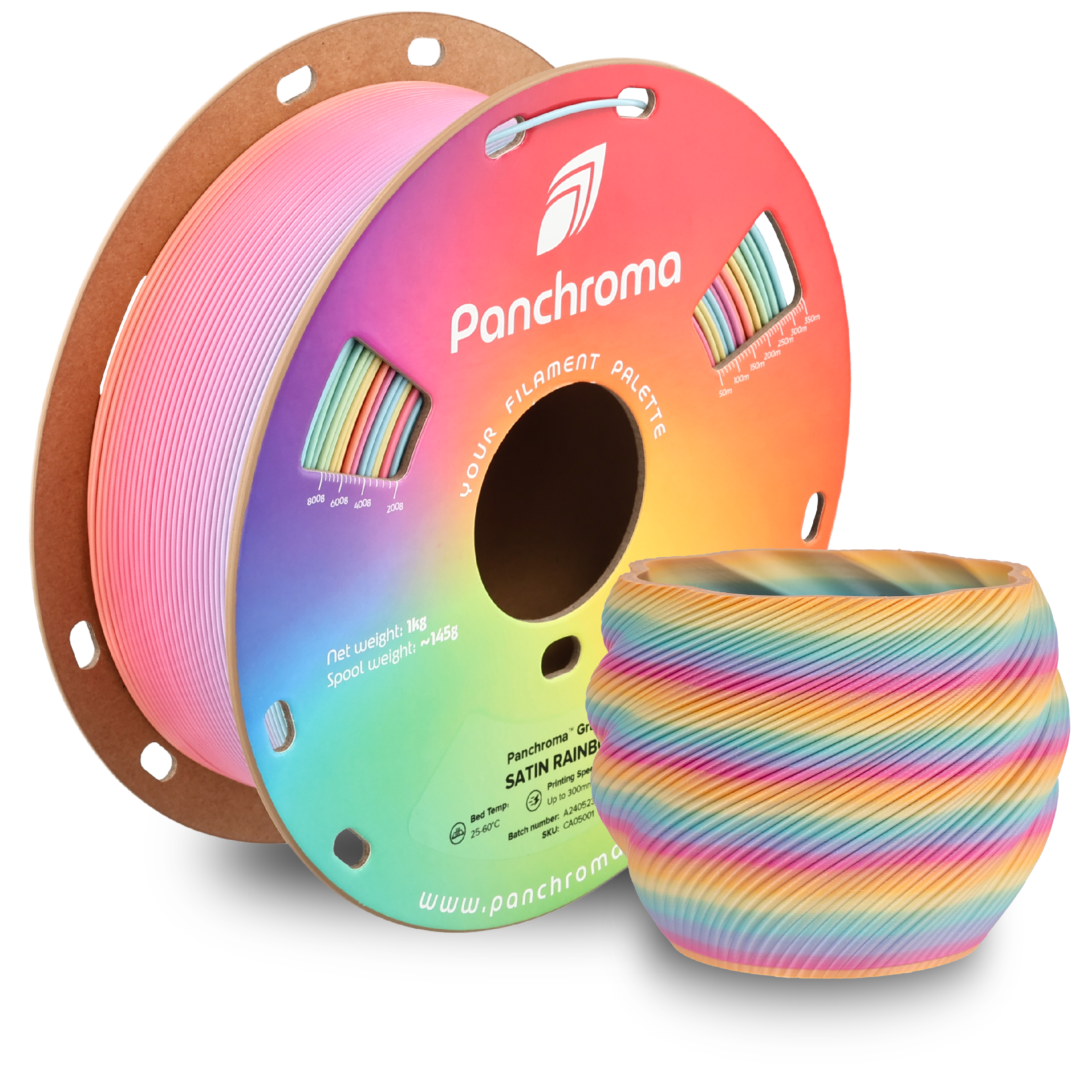 PLA Gradient Satin - Rainbow - 1Kg - Bobina - Polymaker Panchroma