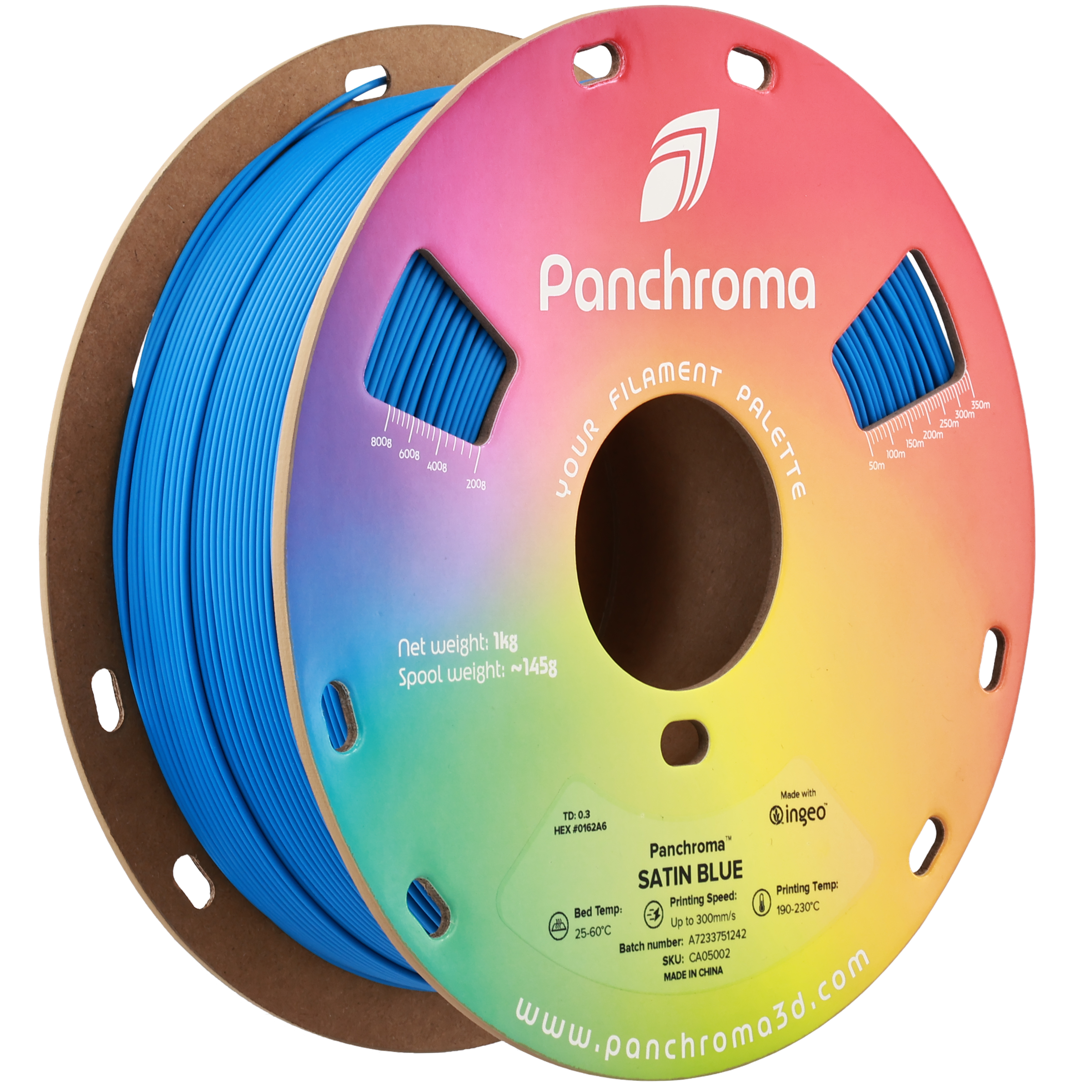 PLA Satin - Blue - 1Kg - Bobina - Polymaker Panchroma