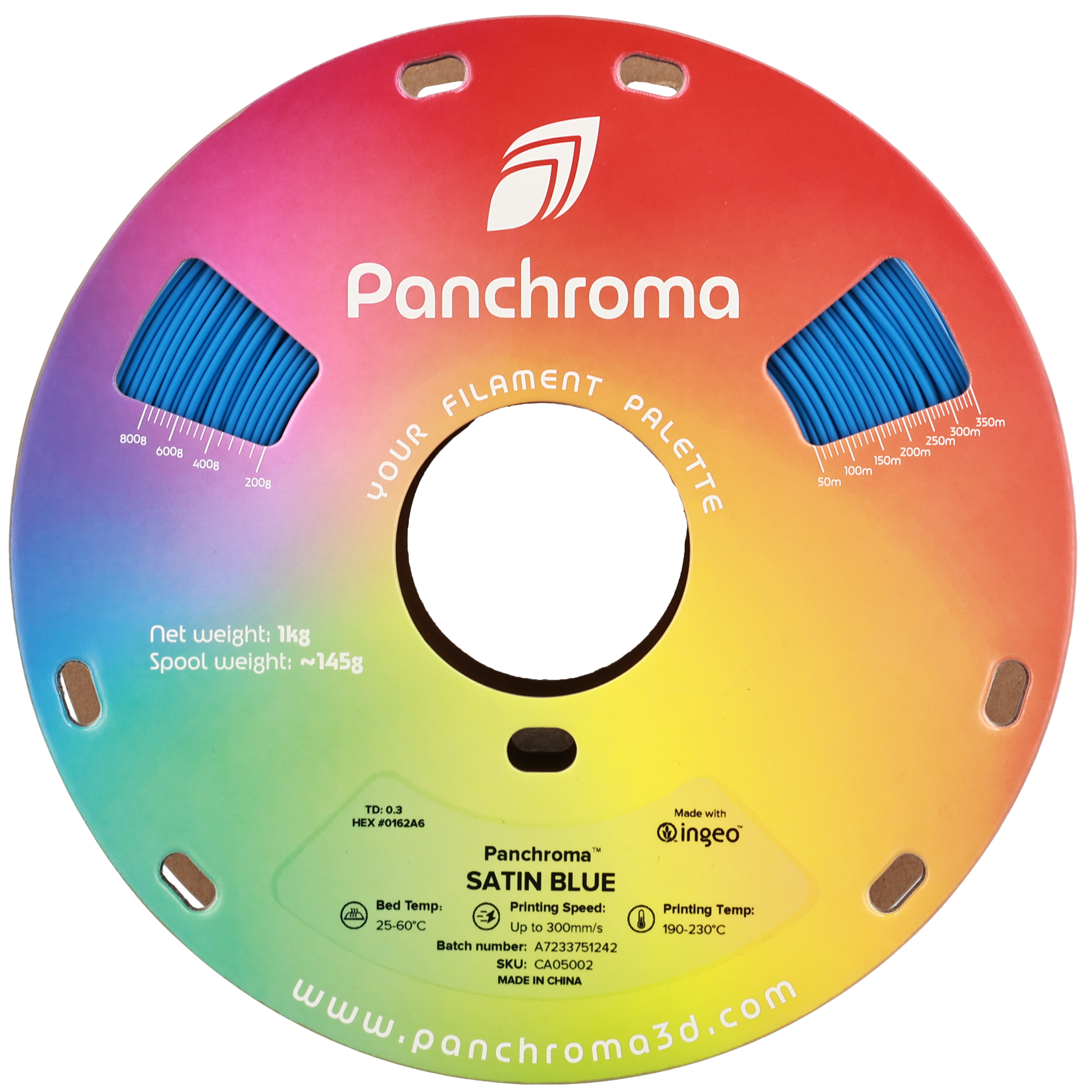 PLA Satin - Blue - 1Kg - Bobina - Polymaker Panchroma