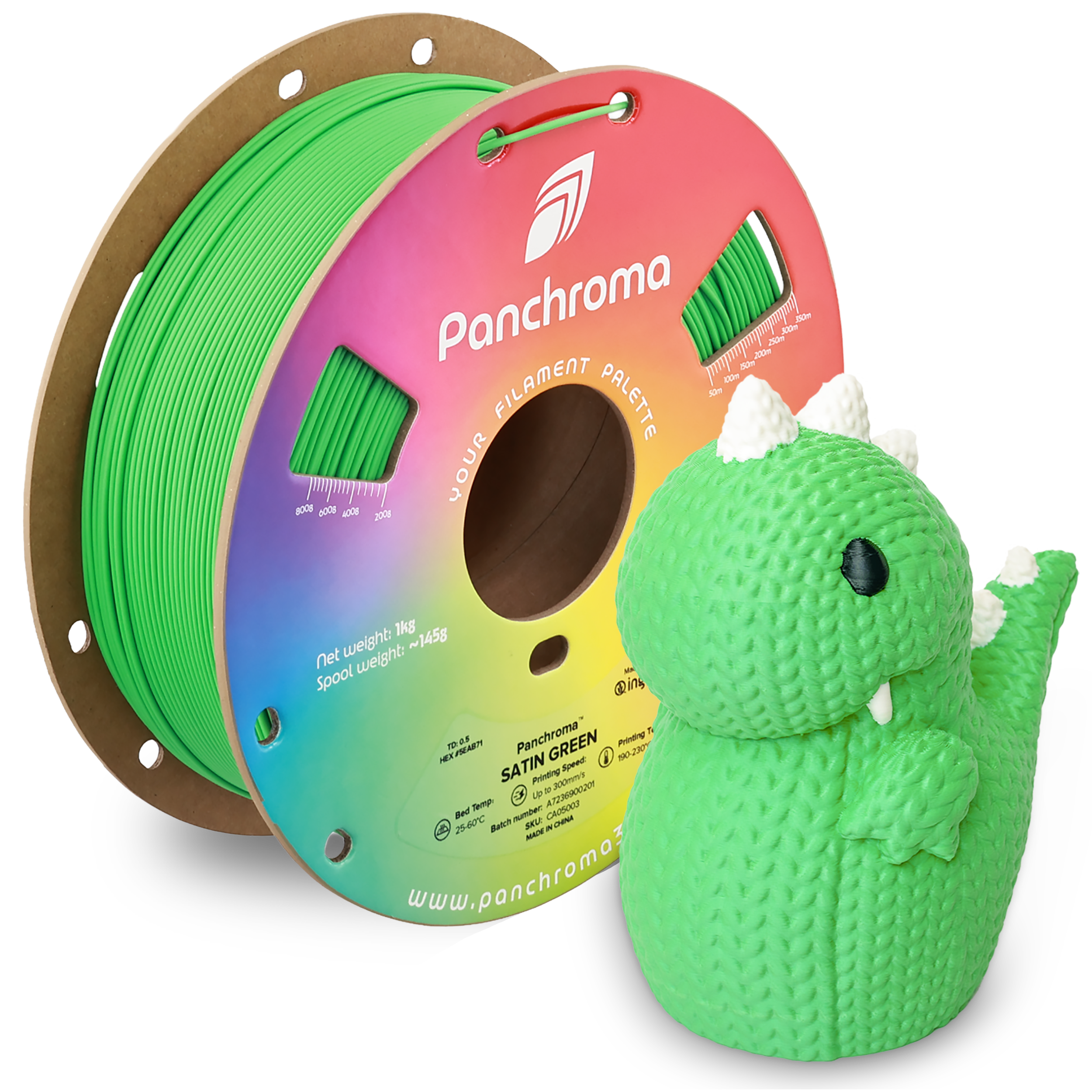 PLA Satin - Green - 1Kg - Bobina - Polymaker Panchroma