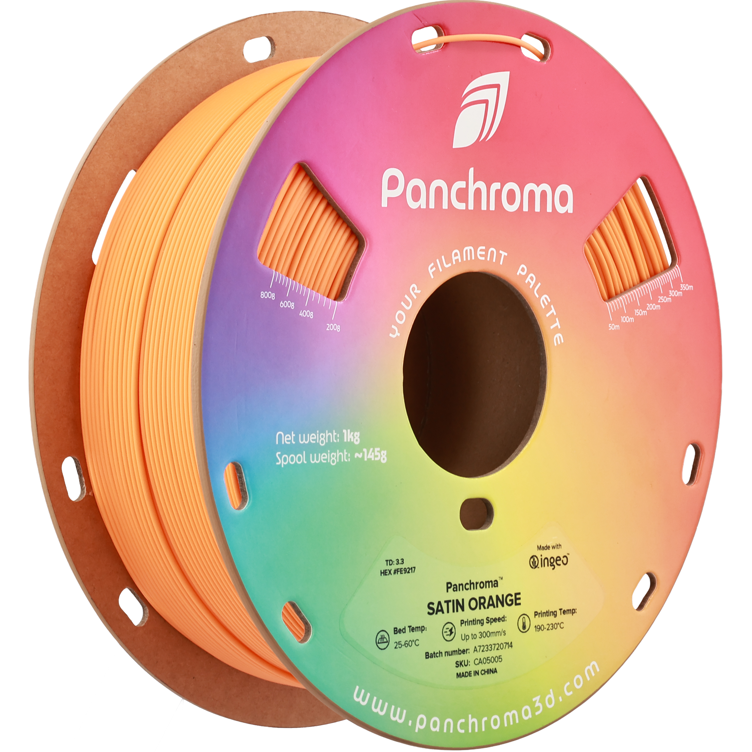 PLA Satin - Orange - 1Kg - Bobina - Polymaker Panchroma