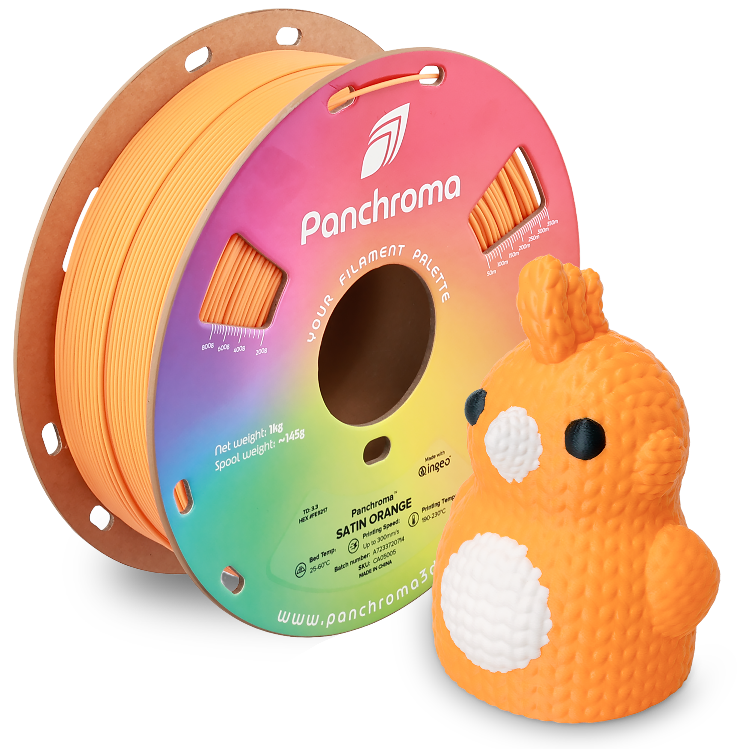 PLA Satin - Orange - 1Kg - Bobina - Polymaker Panchroma