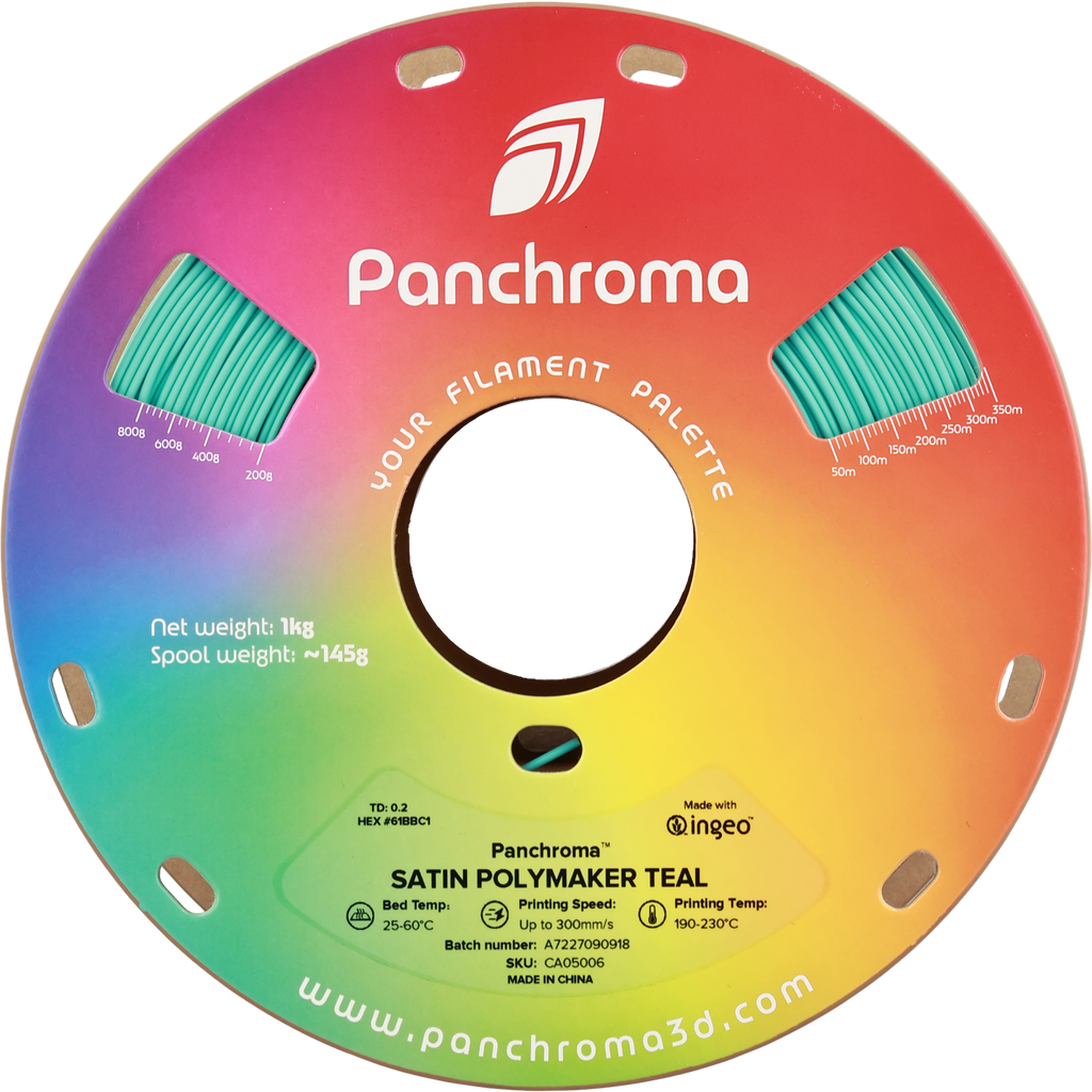 PLA Satin - Teal - 1Kg - Bobina - Polymaker Panchroma