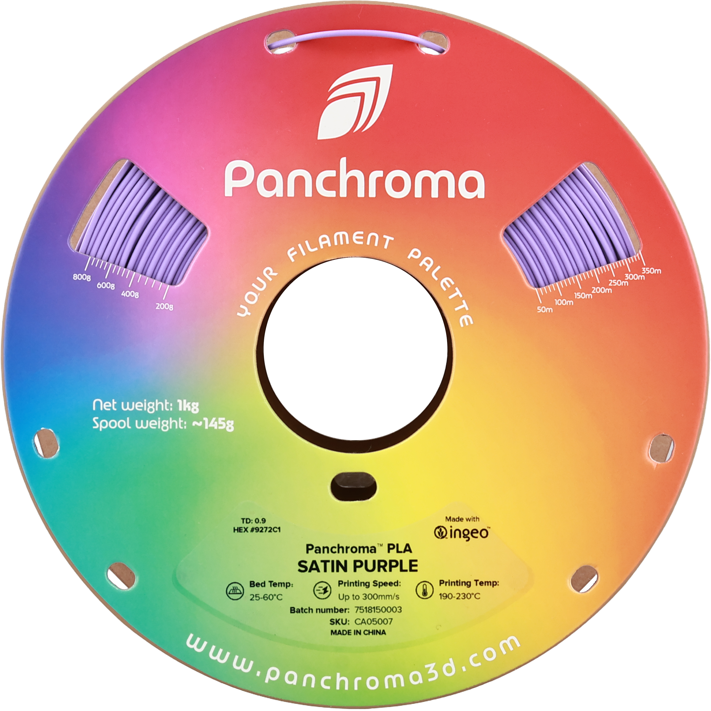 PLA Satin - Purple - 1Kg - Bobina - Polymaker Panchroma