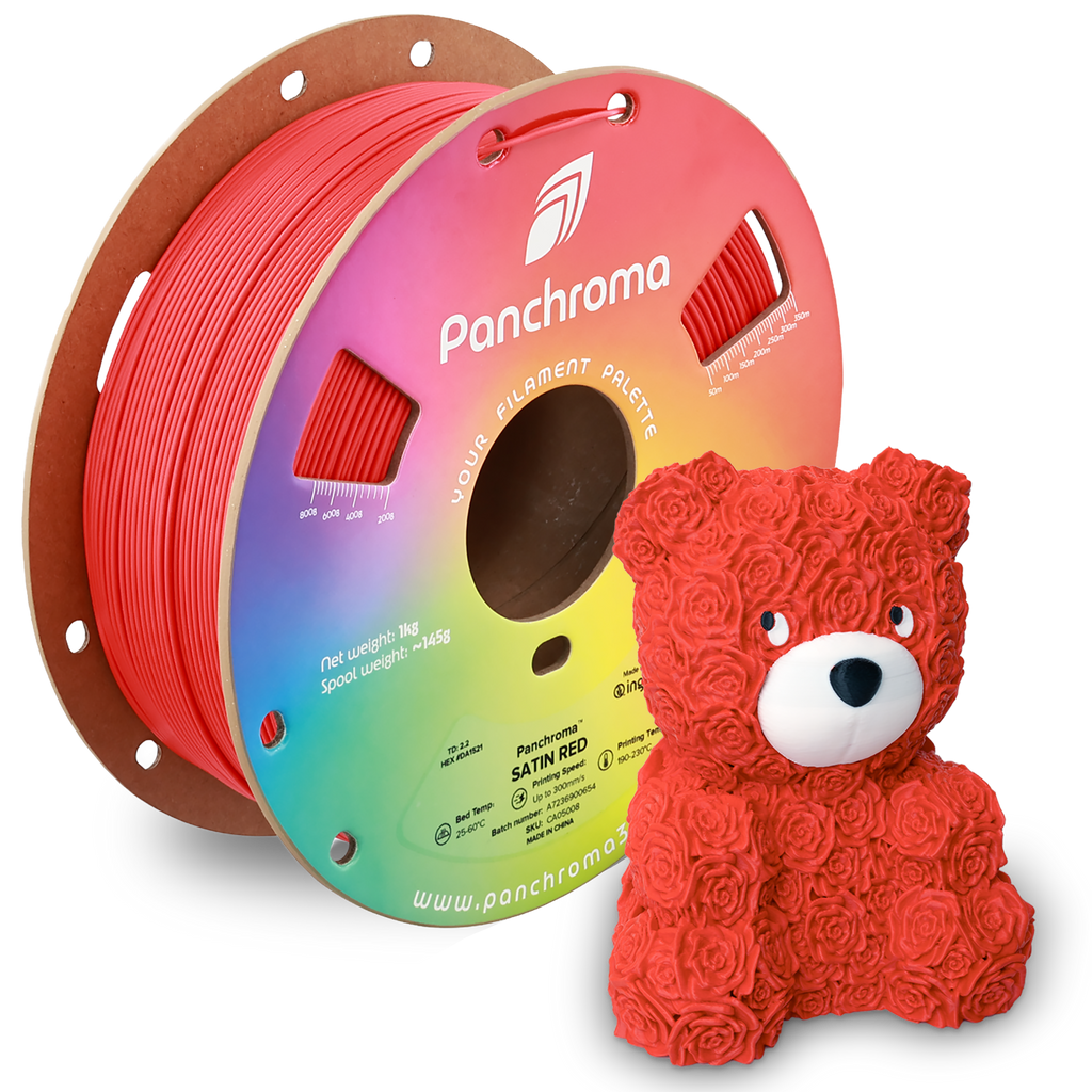 PLA Satin - Red - 1Kg - Bobina - Polymaker Panchroma