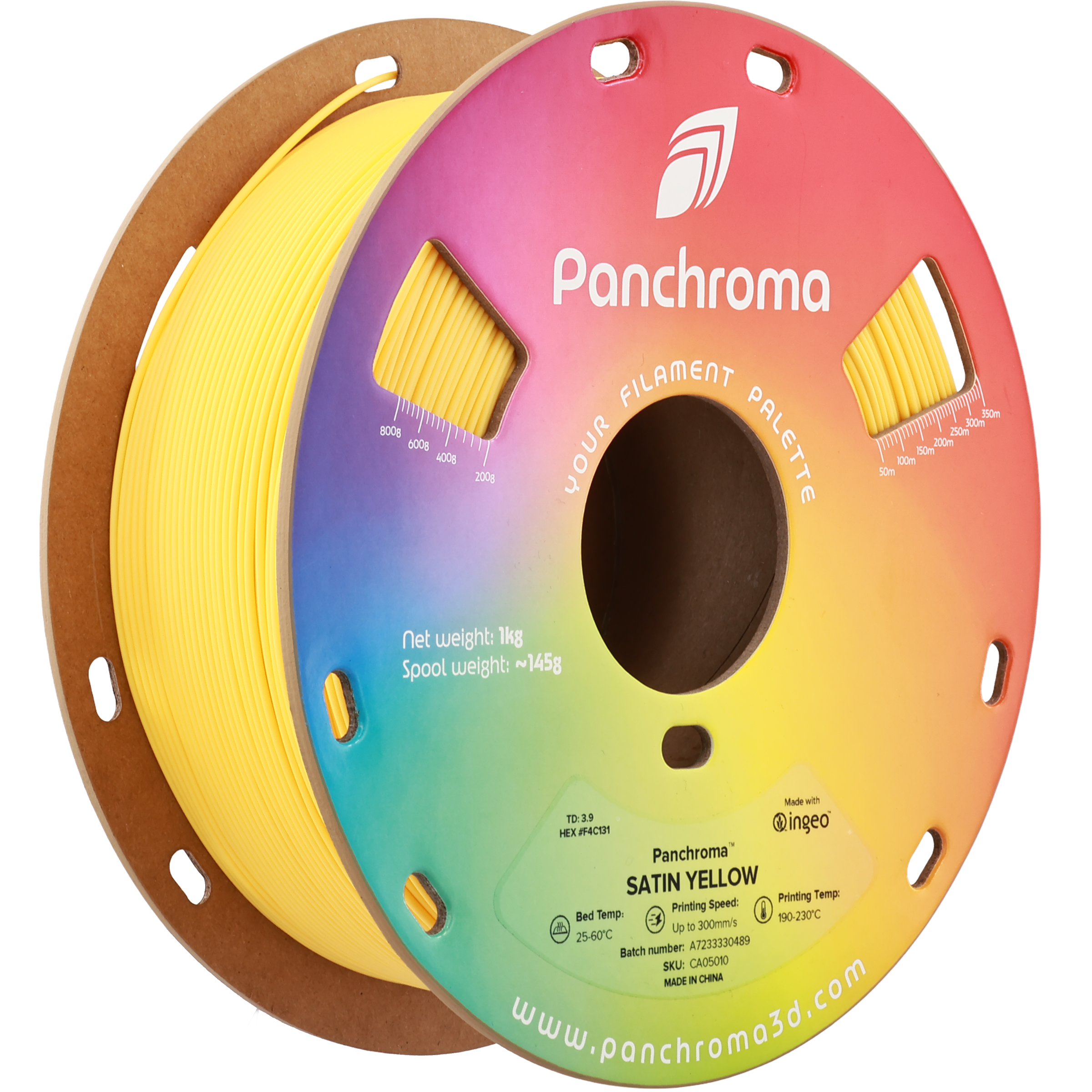 PLA Satin - Yellow - 1Kg - Bobina - Polymaker Panchroma