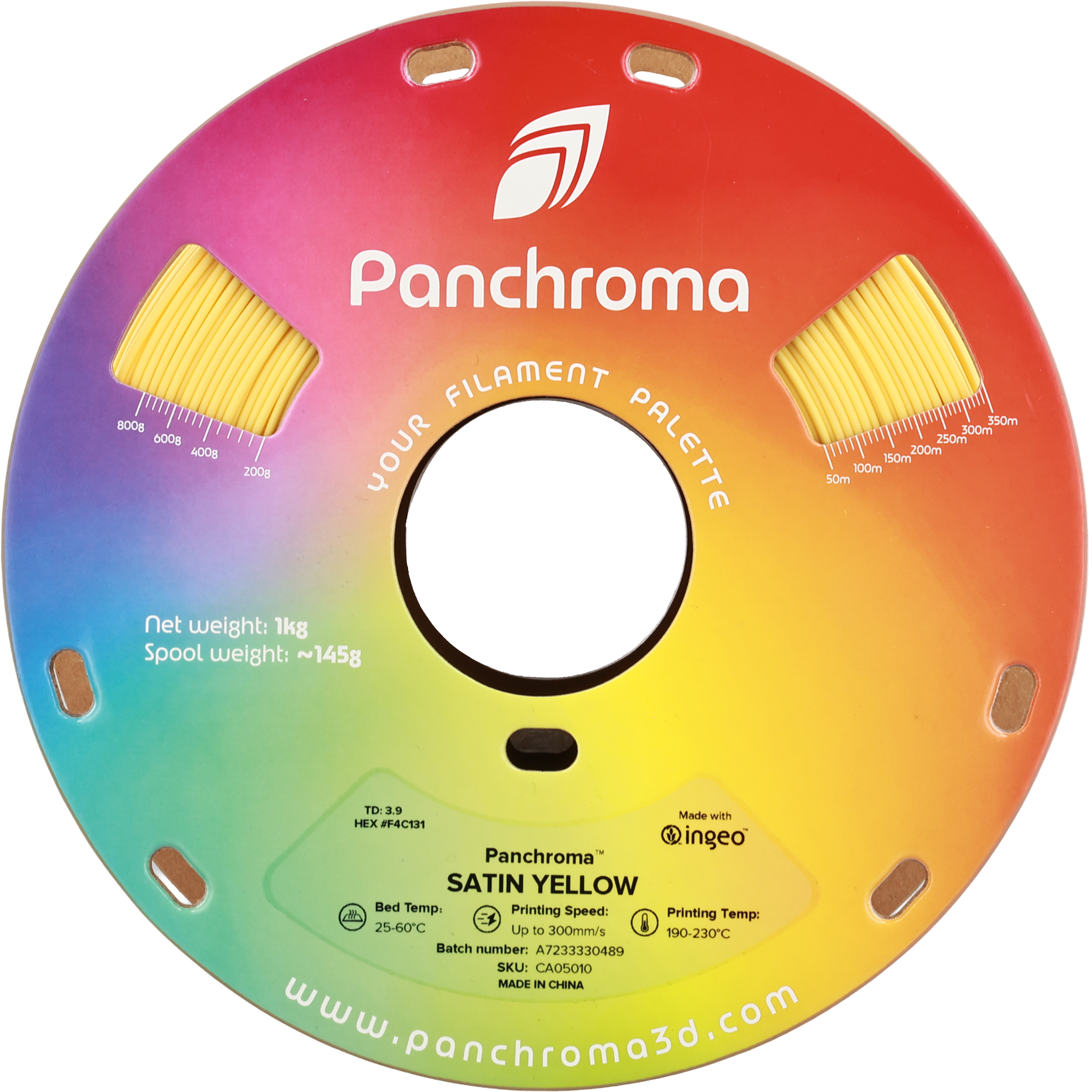 PLA Satin - Yellow - 1Kg - Bobina - Polymaker Panchroma