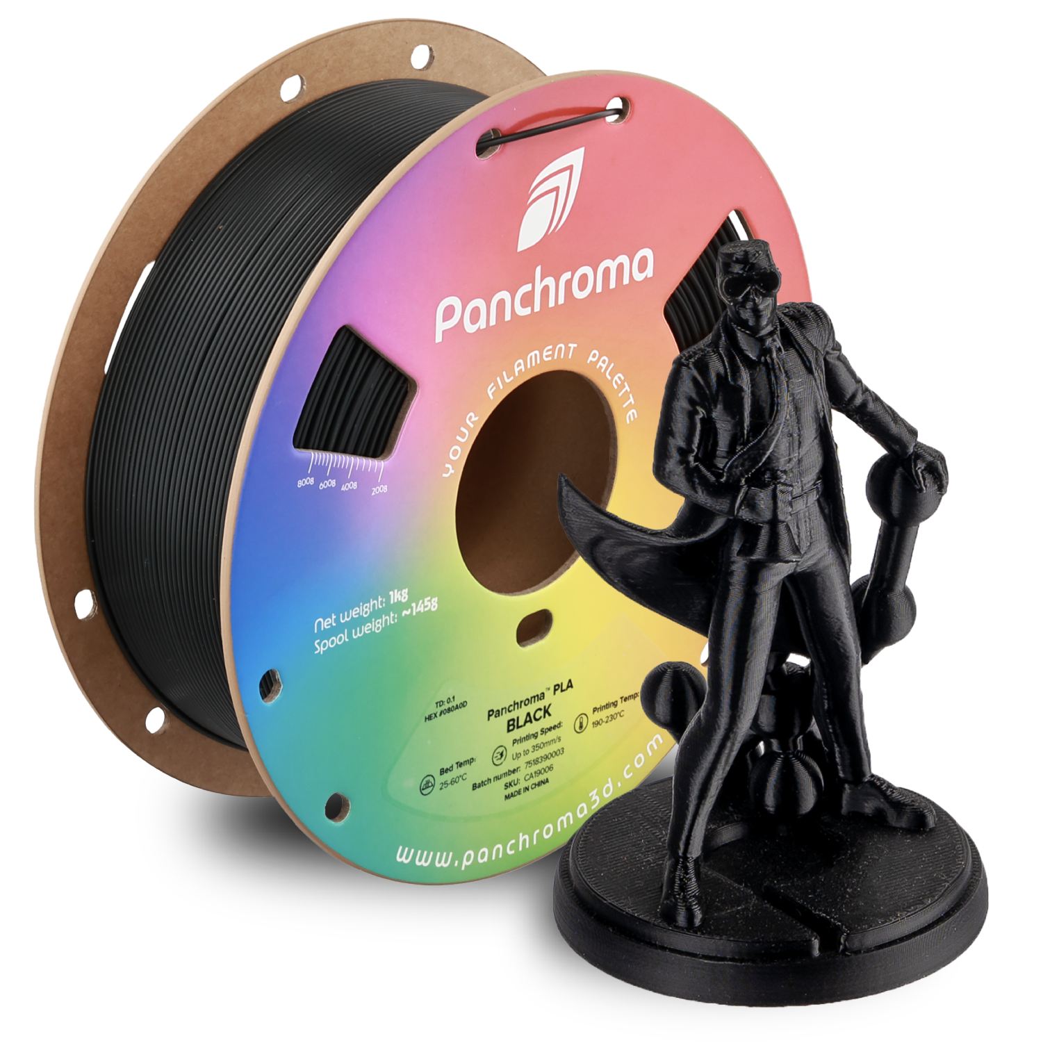 PLA Basic - Black - 1Kg - Bobina - Polymaker Panchroma