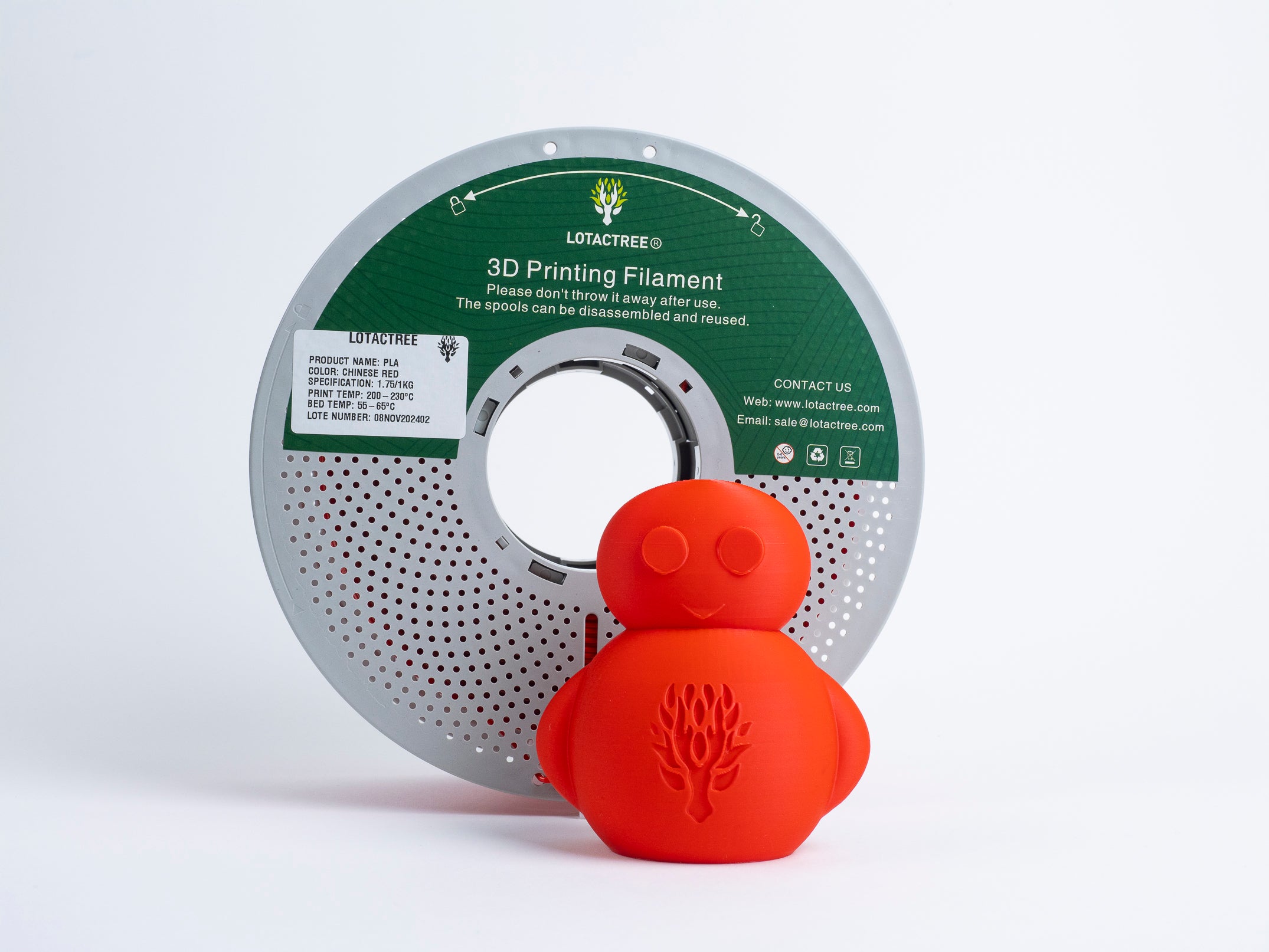 PLA - Red - 1Kg - Bobina - Lotactree