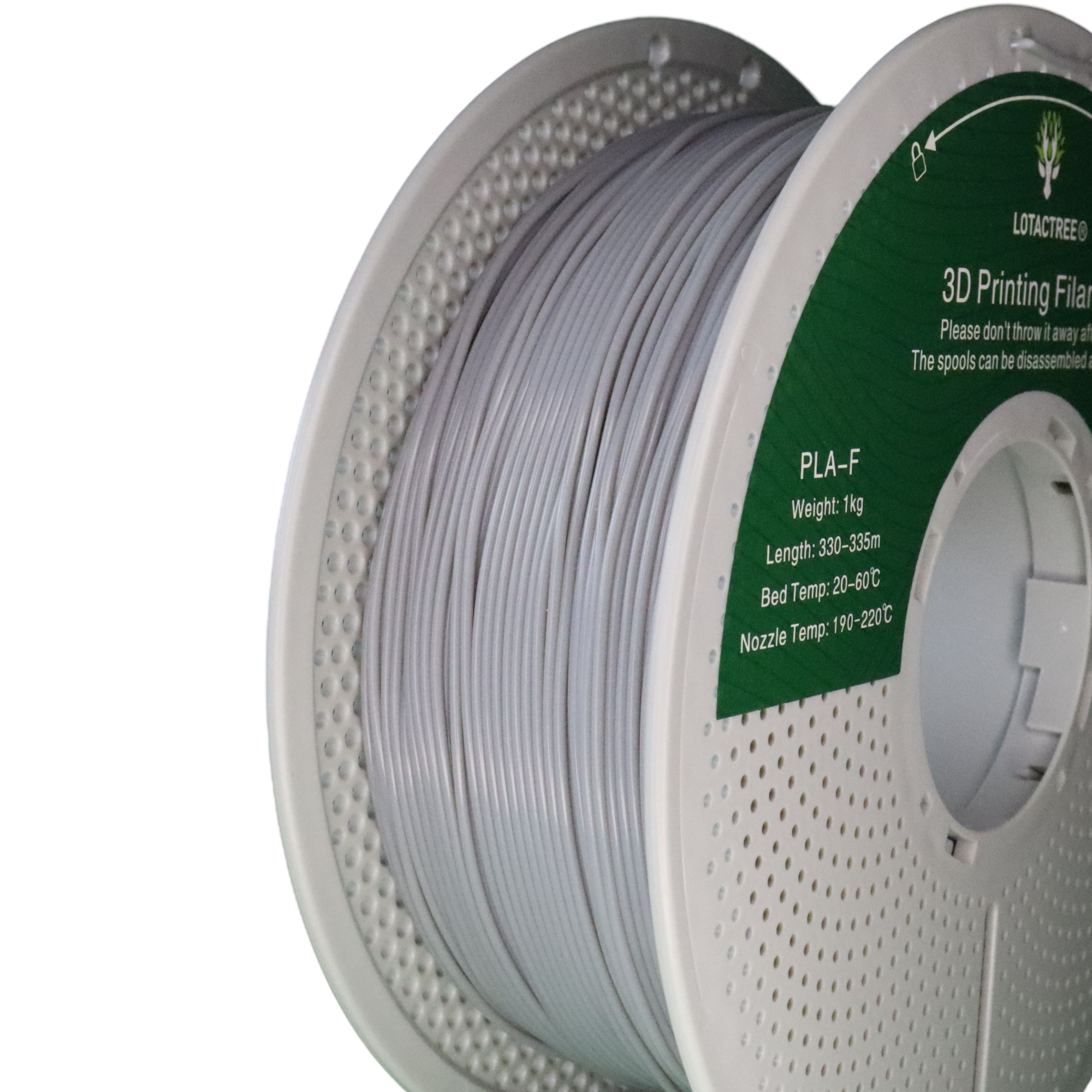 PLA - Cool Grey - 1Kg - Bobina - Lotactree