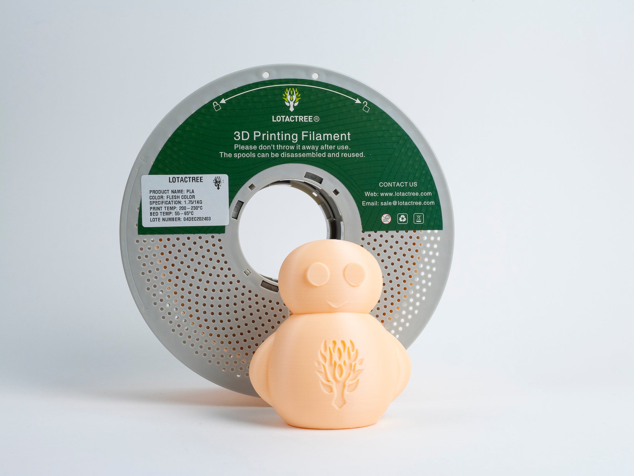 PLA - Flesh Color - 1Kg - Bobina - Lotactree