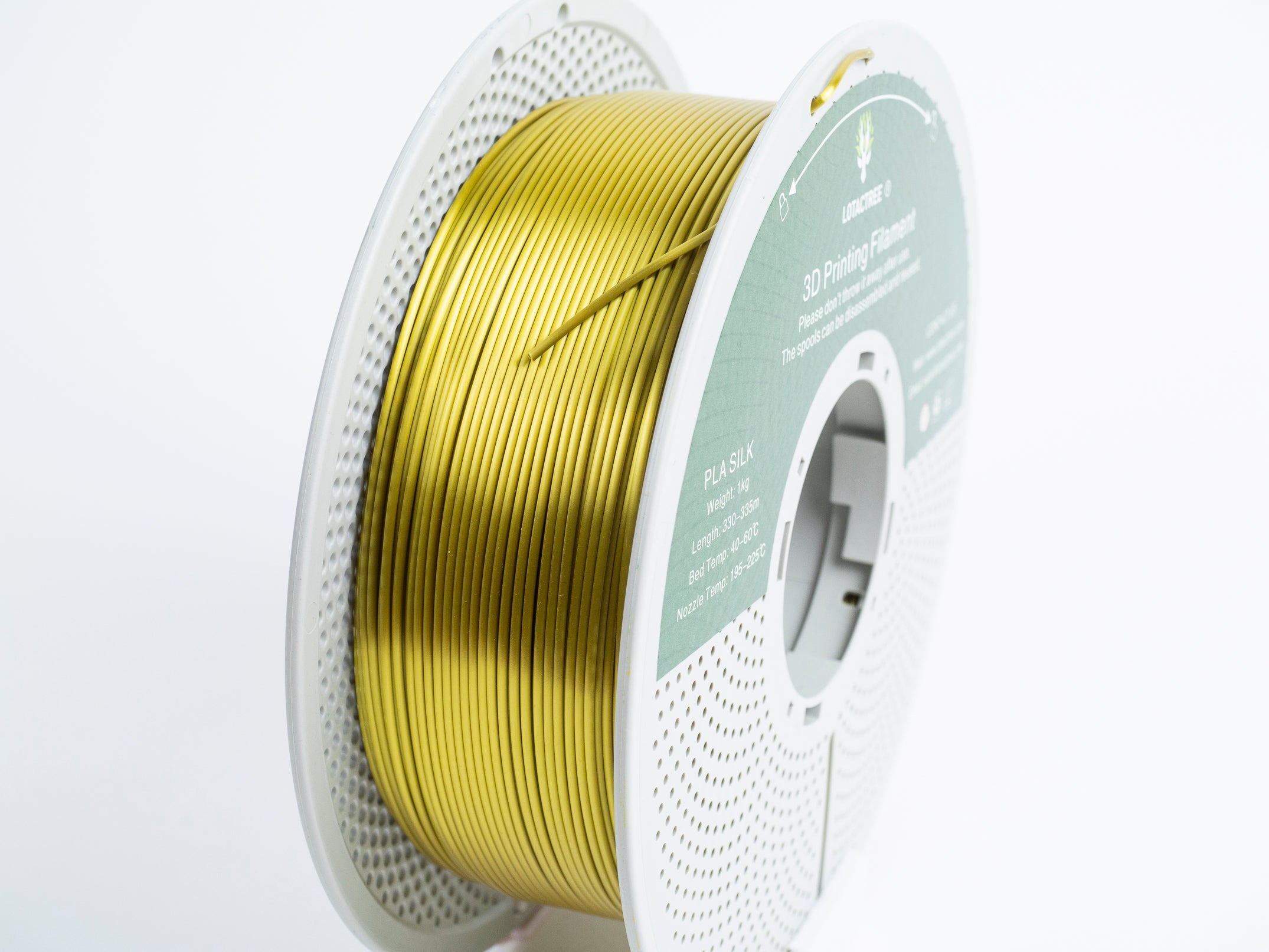 PLA Silk - Greenish Gold - 1Kg - Bobina - Lotactree