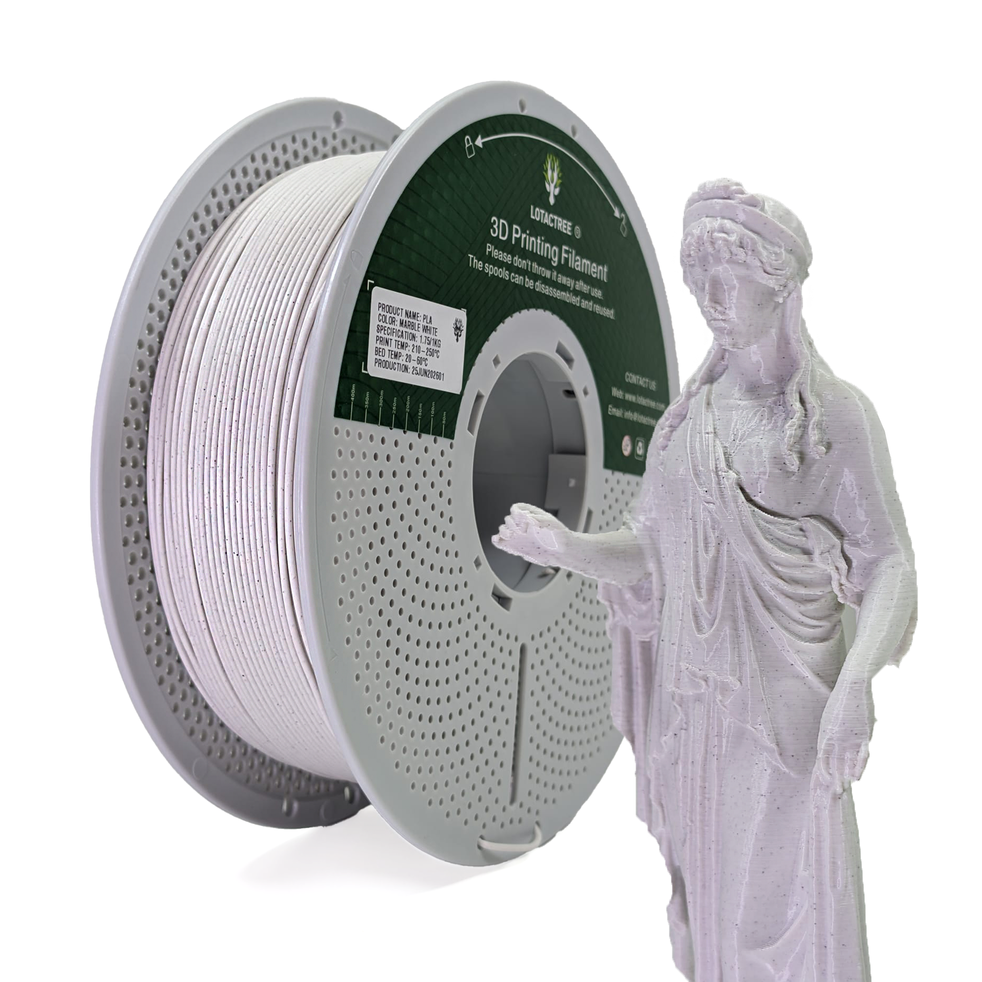 PLA - Marble - 1Kg - Bobina - Lotactree