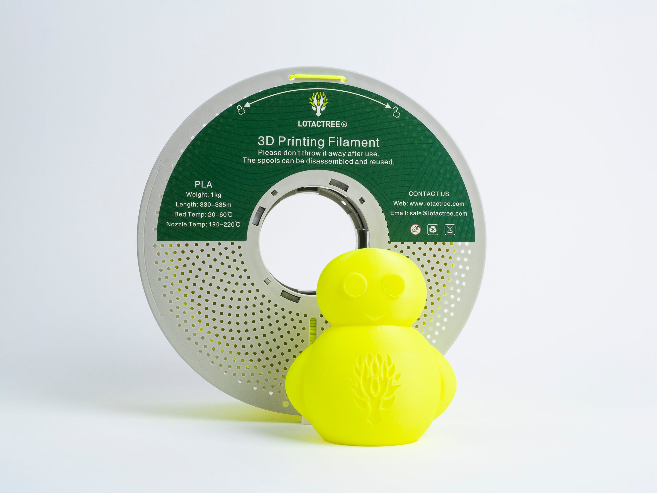 PLA - Acid Yellow - 1Kg - Bobina - Lotactree