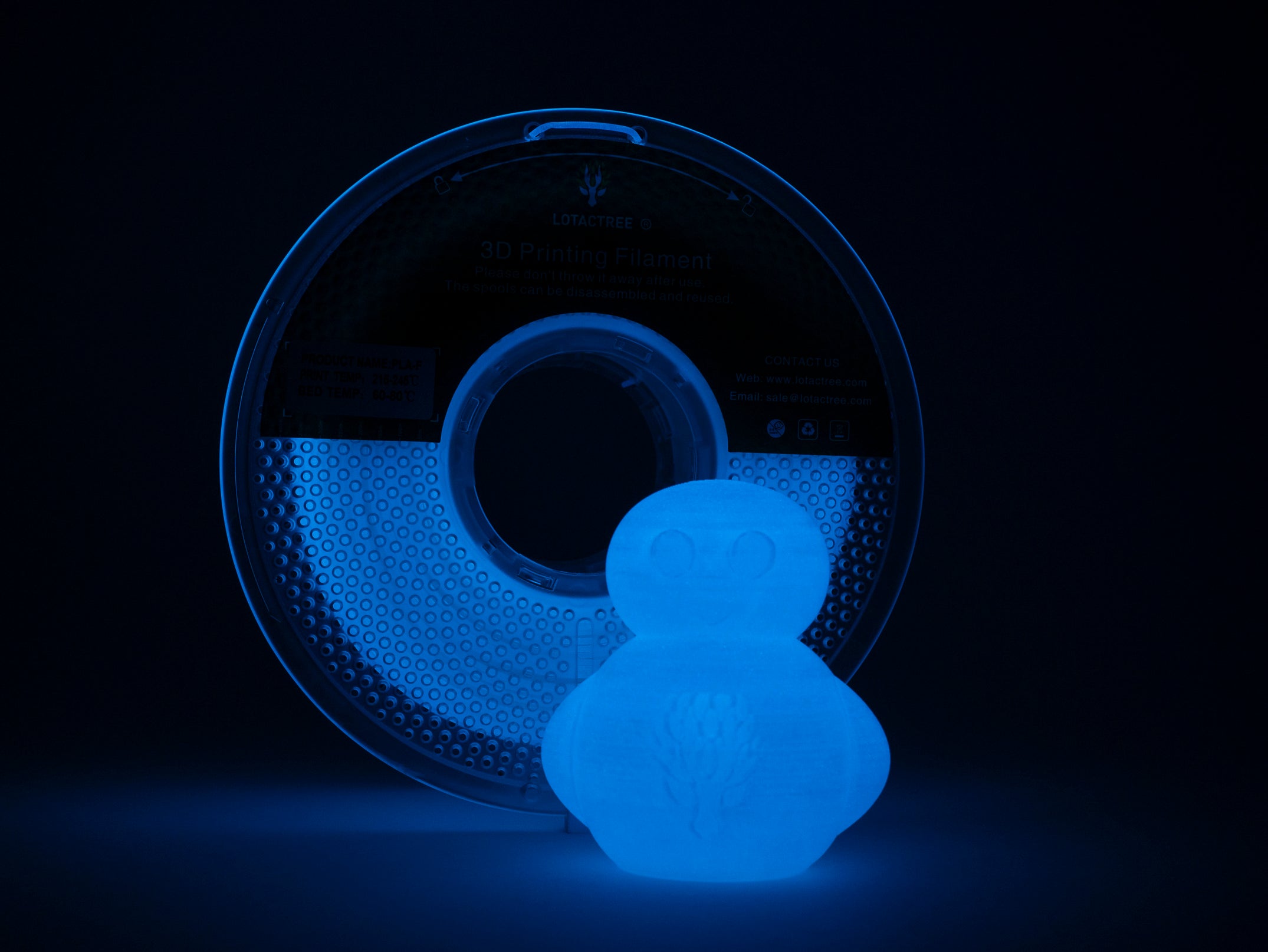 PLA-F Luminous - Blue - 1Kg - Bobina - Lotactree