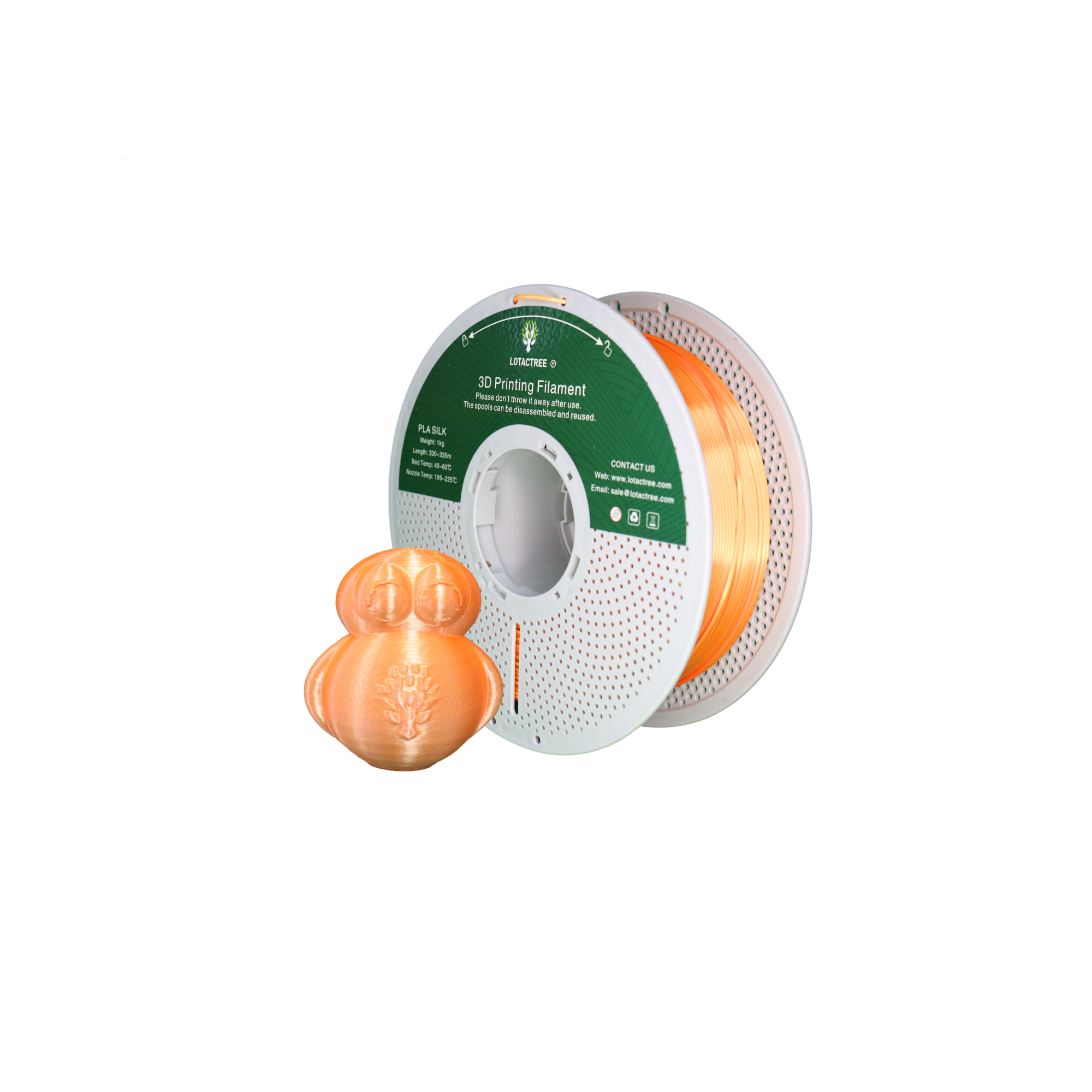 PLA Silk - Orange - 1Kg - Bobina - Lotactree