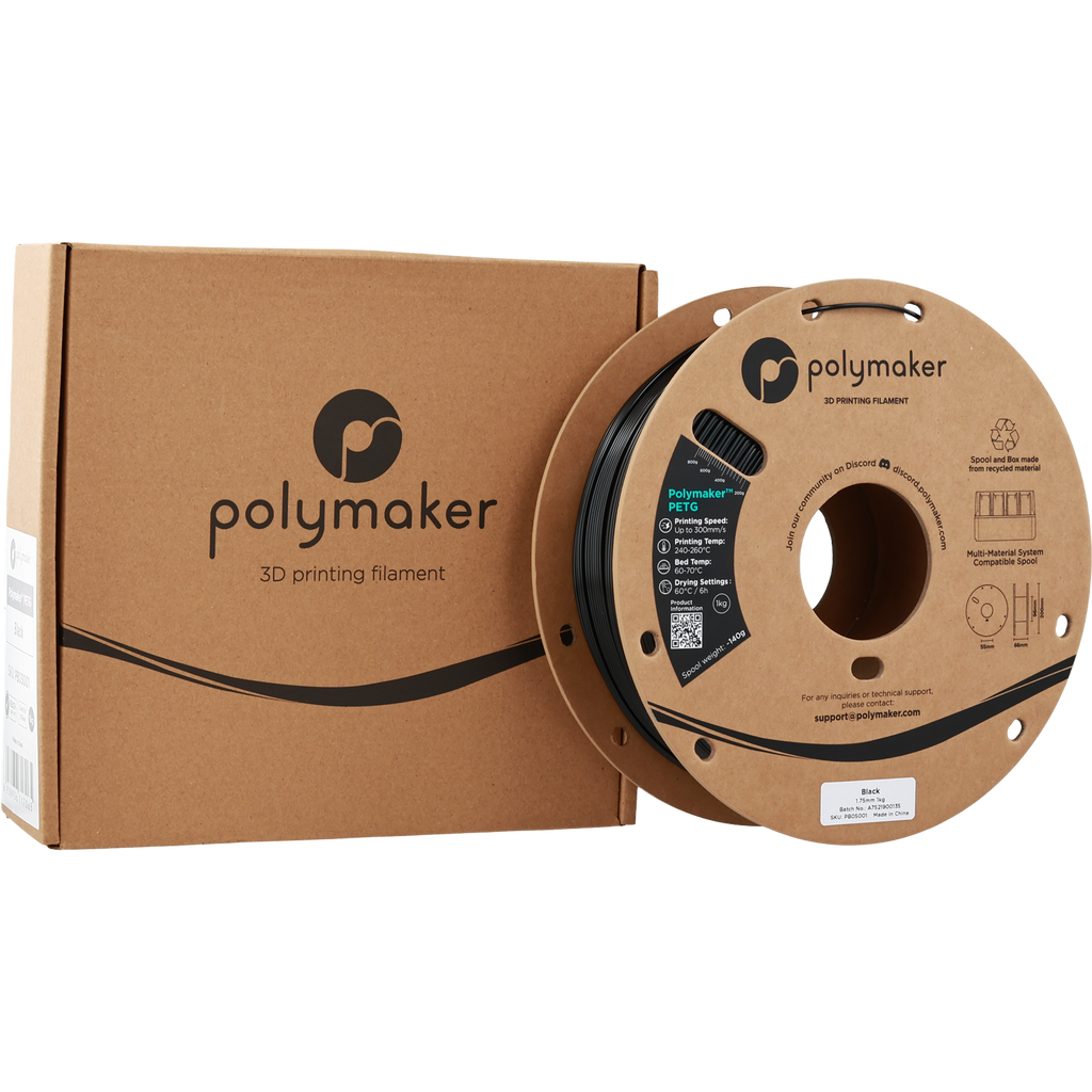 PETG - Black - 1Kg - Bobina - Polymaker