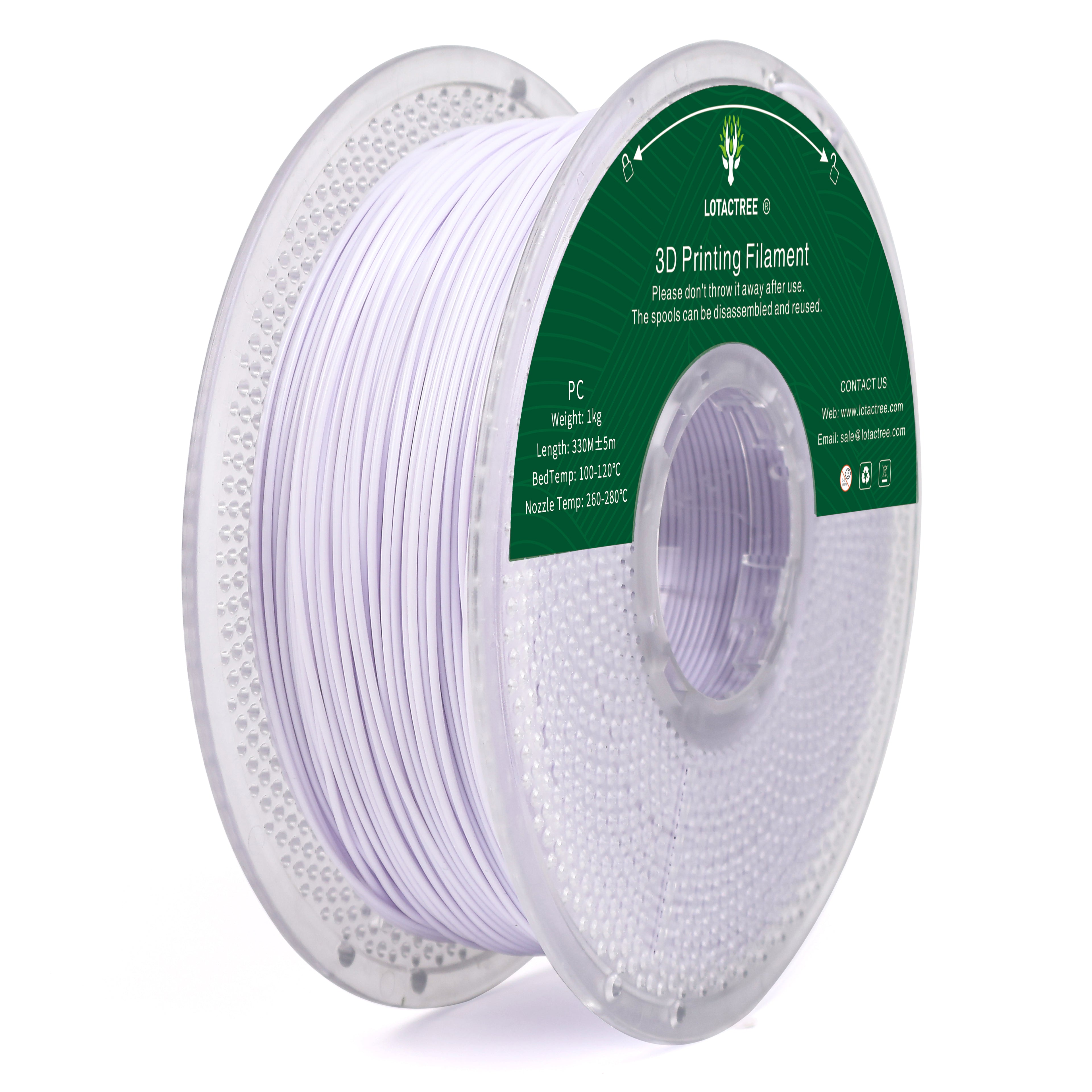 PC - Snowy White - 1Kg - Bobina - Lotactree