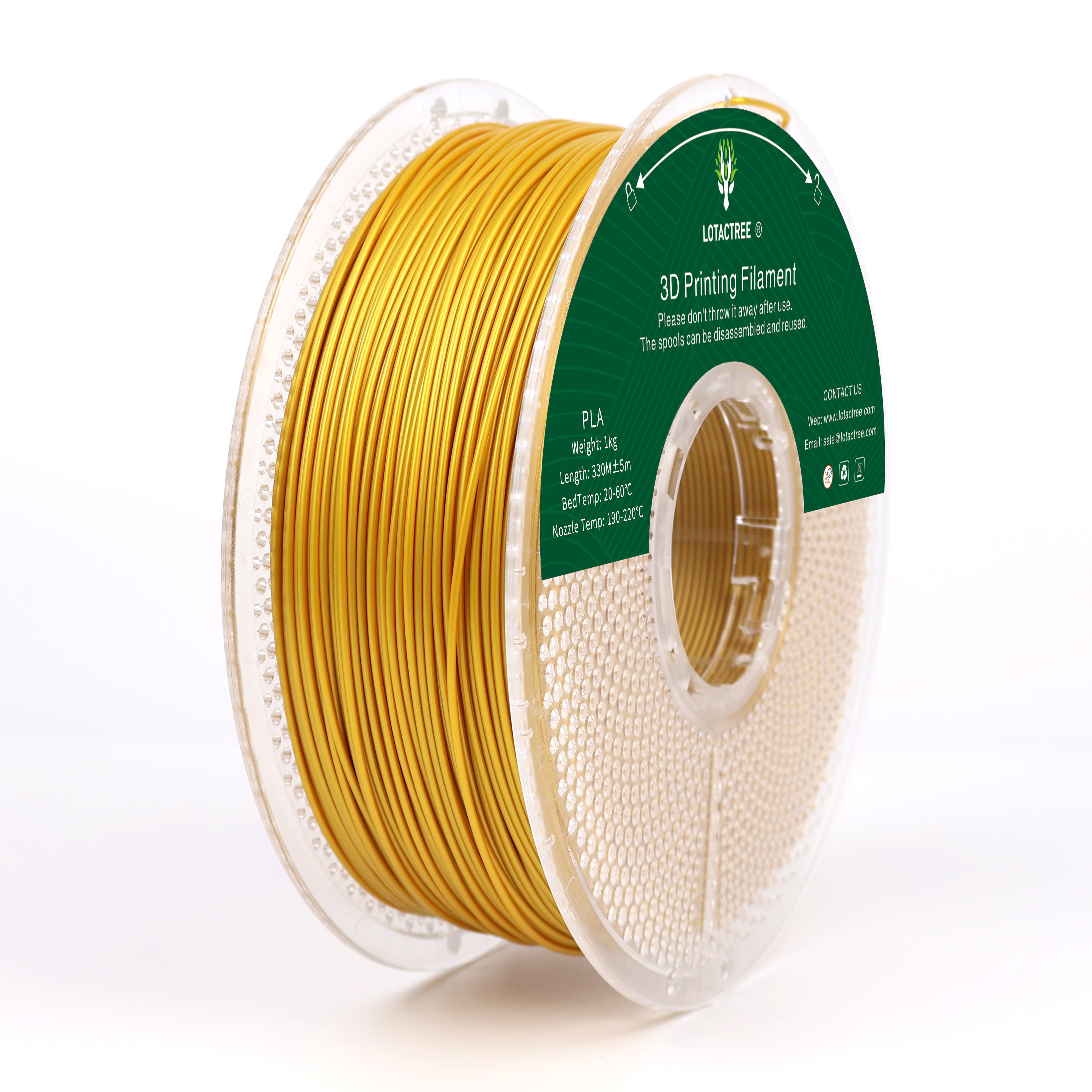 PLA - Gold - 1Kg - Bobina - Lotactree
