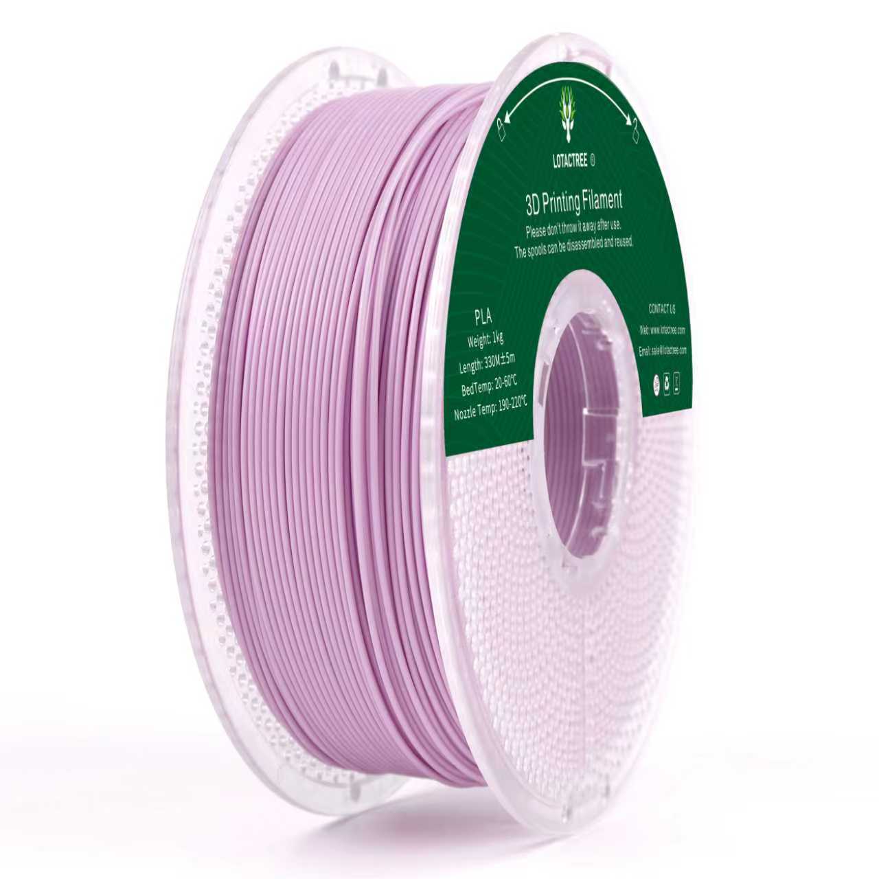 PLA - Light Purple - 1Kg - Bobina - Lotactree