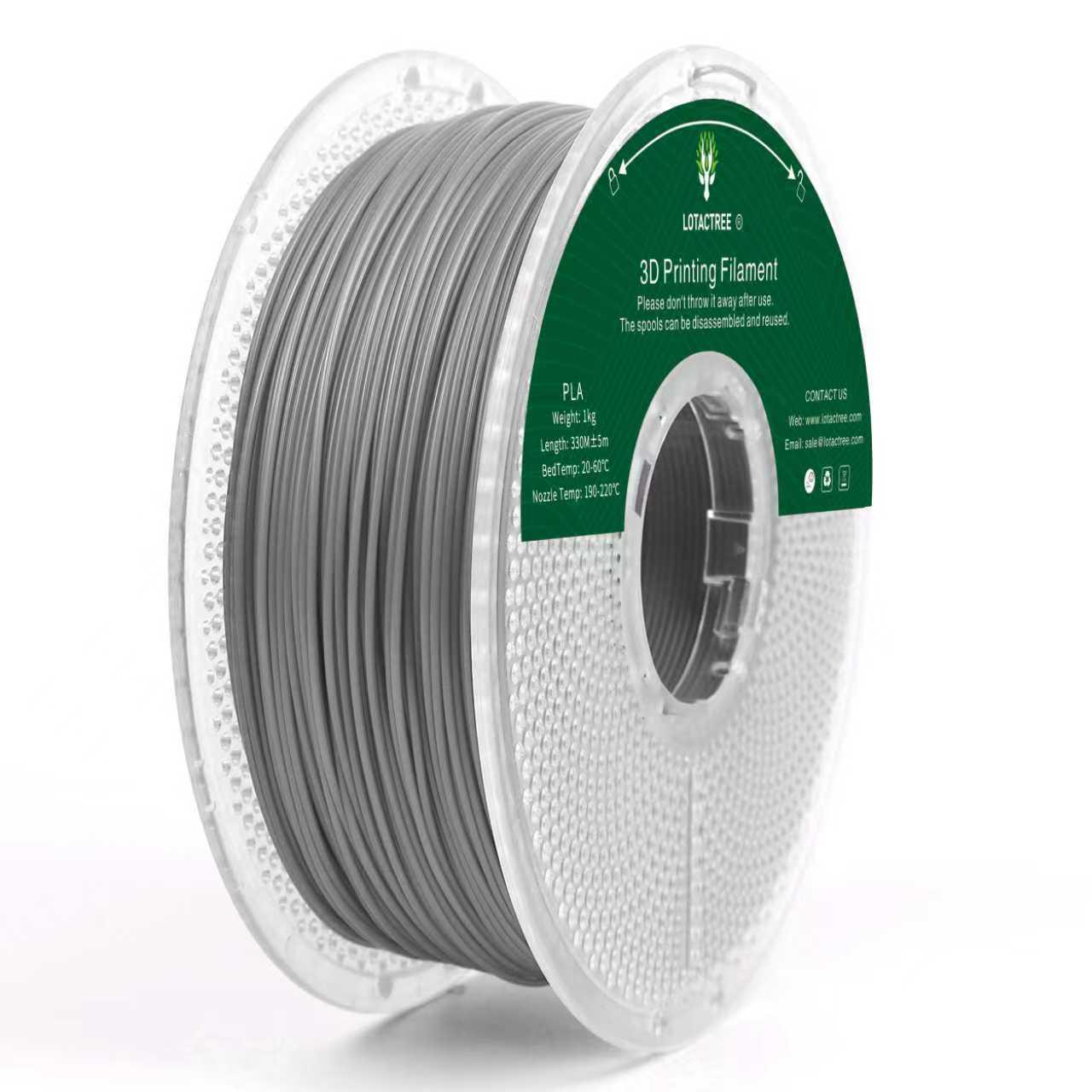 PLA - Metallic Grey - 1Kg - Bobina - Lotactree